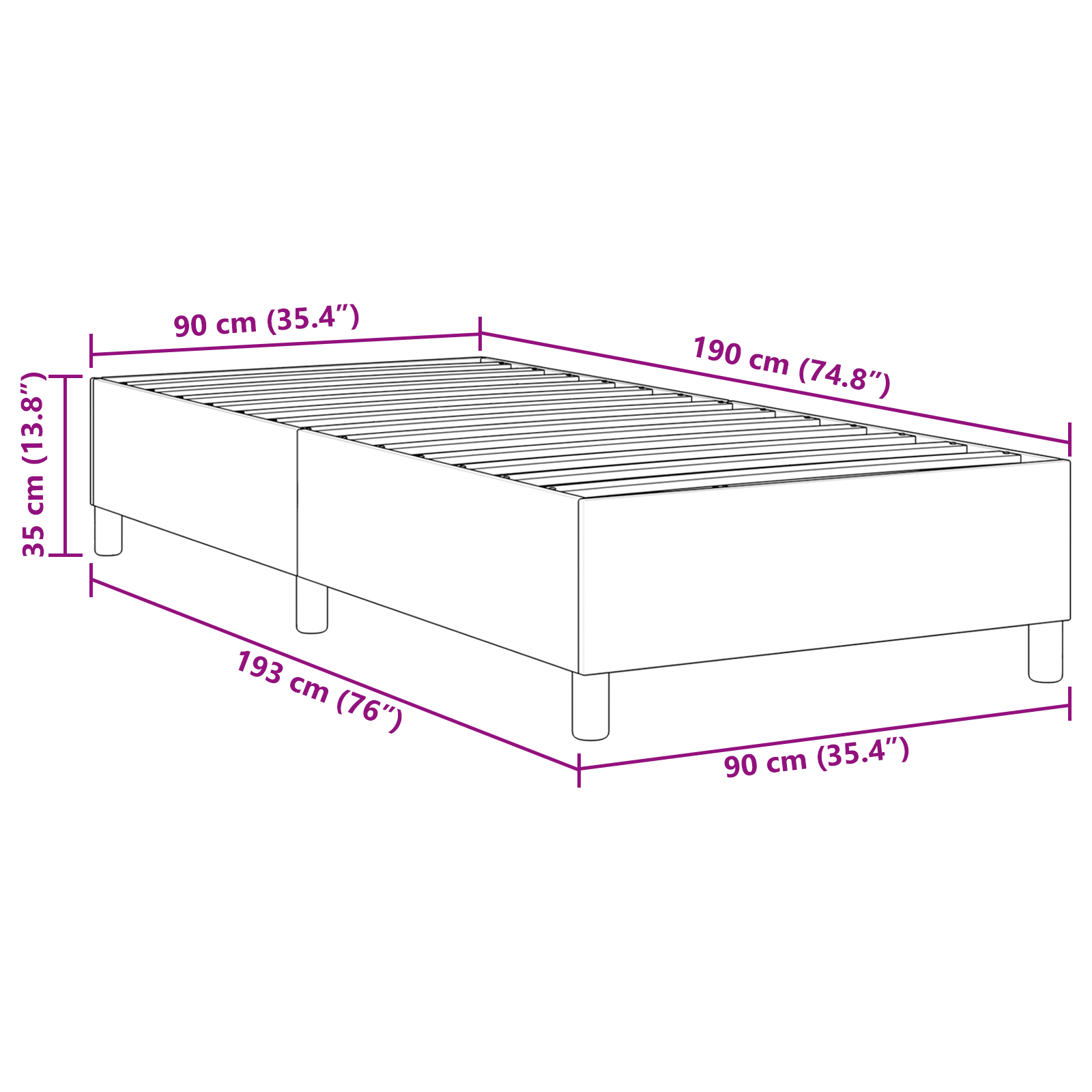 Box Spring Bed Light Green Grey Single Corduroy Fabric - Image 10
