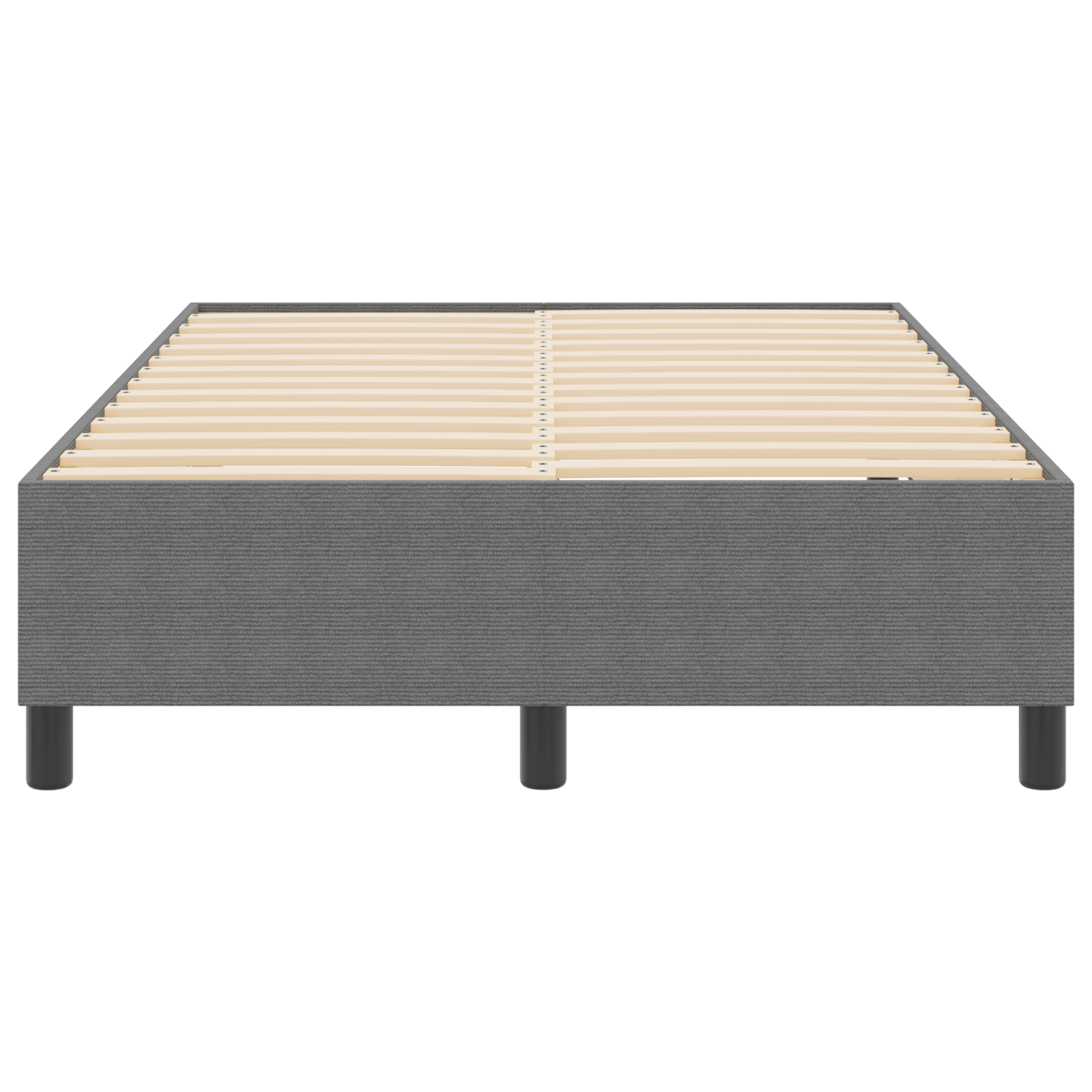 Box Spring Bed Light Grey Small Double Corduroy Fabric - Image 6