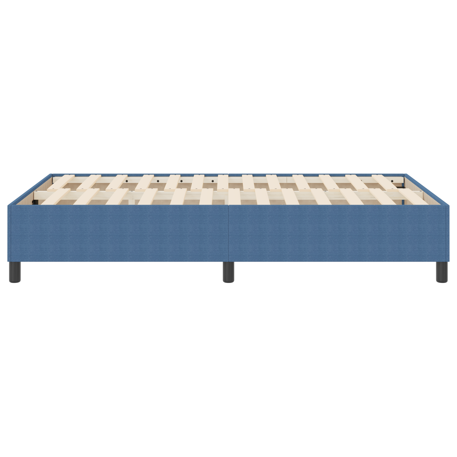 Box Spring Bed Blue Small Double Corduroy Fabric - Image 7