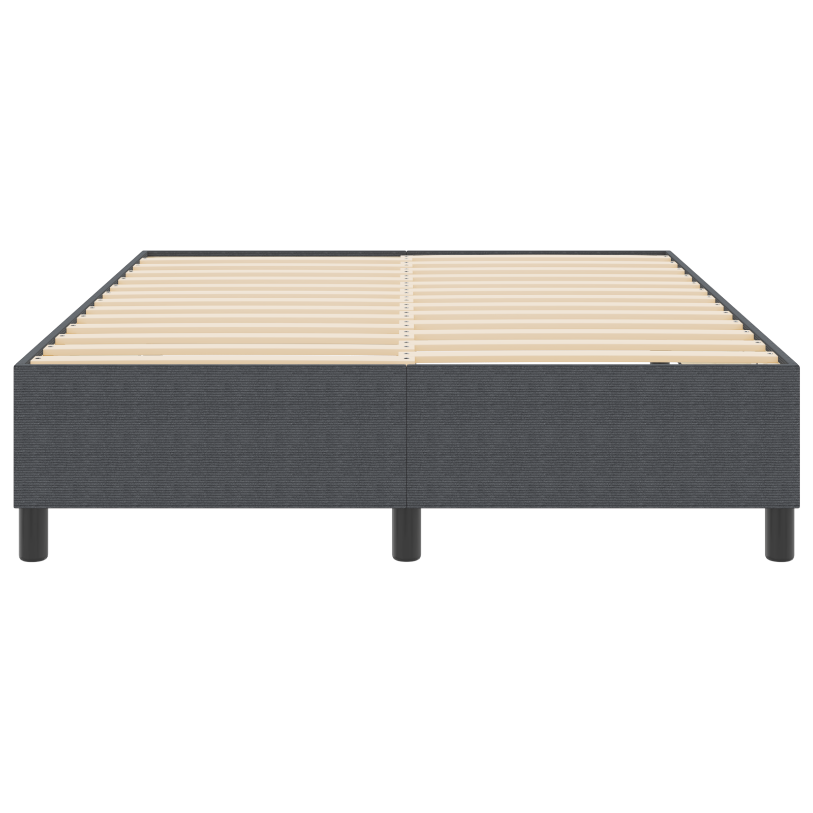 Čiužinio pagrindas tamsiai pilkas 160x200 cm veliūro audinys - Image 6