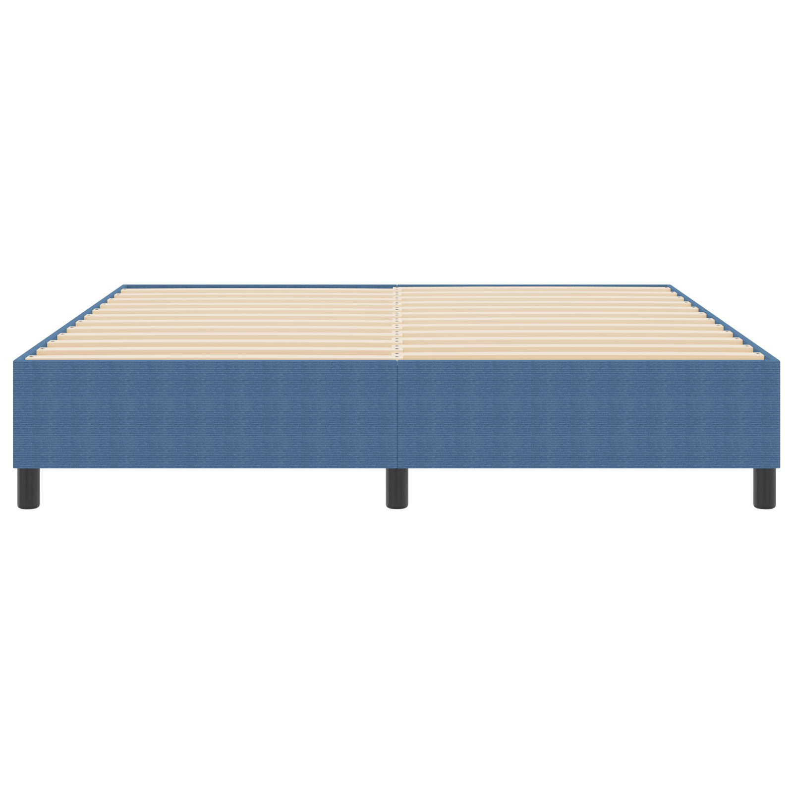Box Spring Bed Blue Super King Corduroy Fabric - Image 6