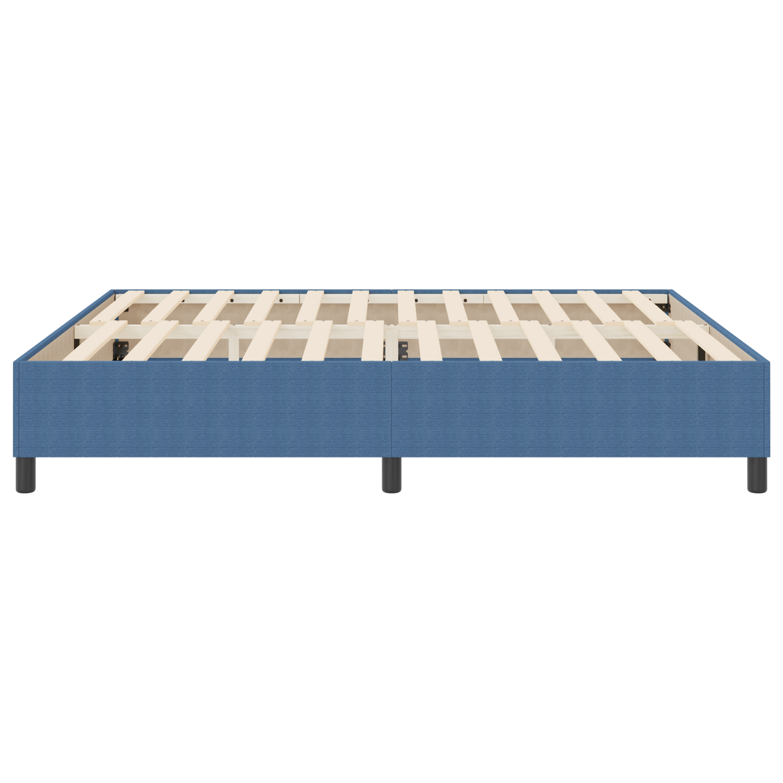 Box Spring Bed Blue Super King Corduroy Fabric - Image 7