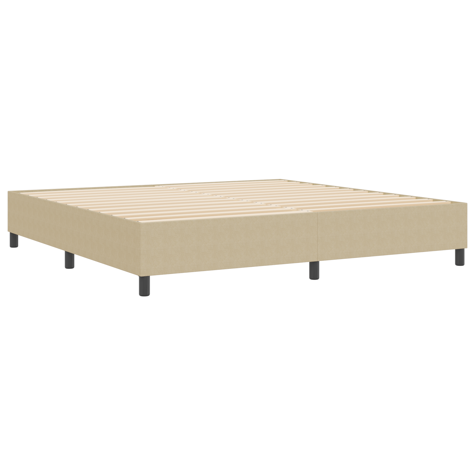 Lova su miegamuoju pagrindu Šviesiai žalia pilka 200x200 cm Šonkaulinė medžiaga - Image 8