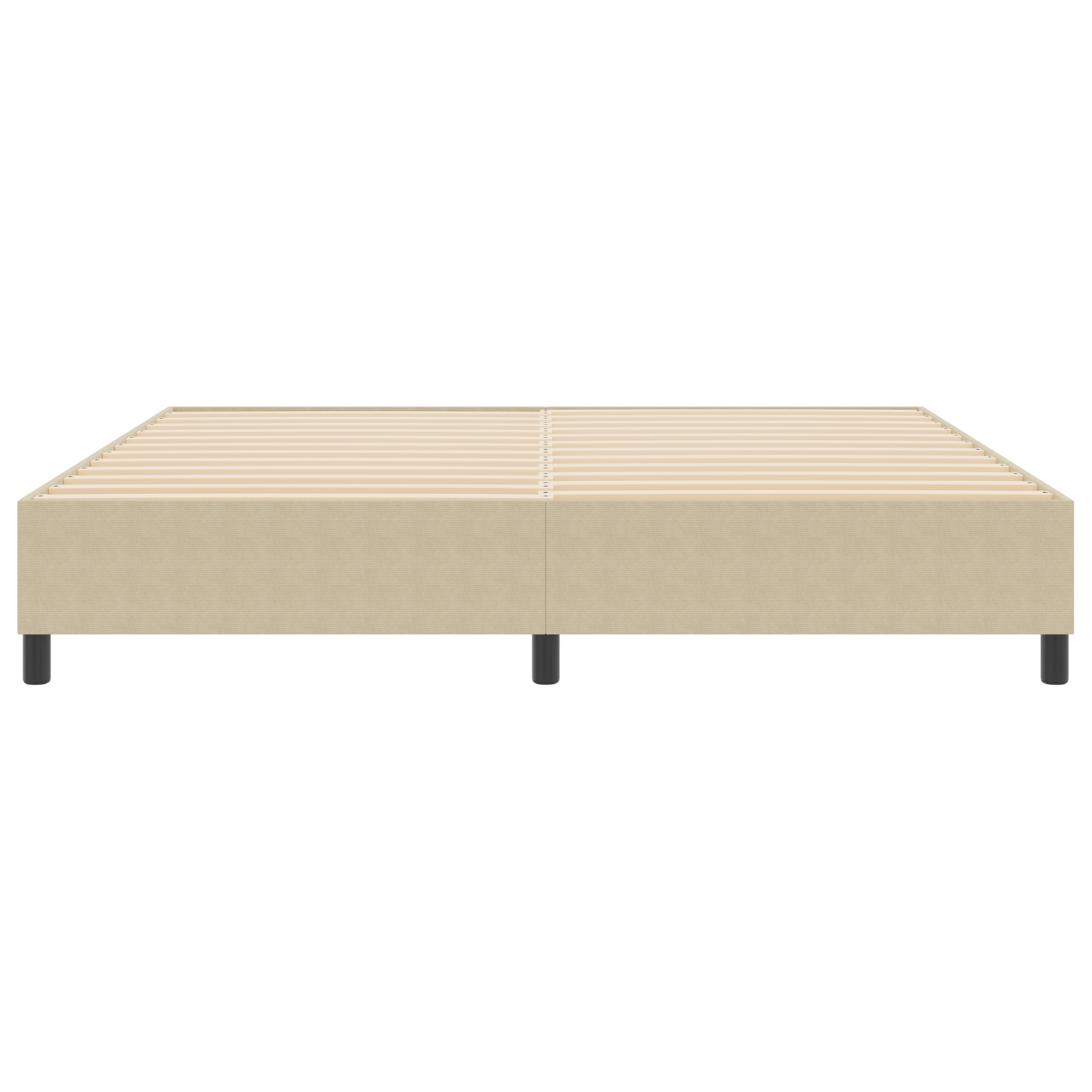 Lova su miegamuoju pagrindu Šviesiai žalia pilka 200x200 cm Šonkaulinė medžiaga - Image 6