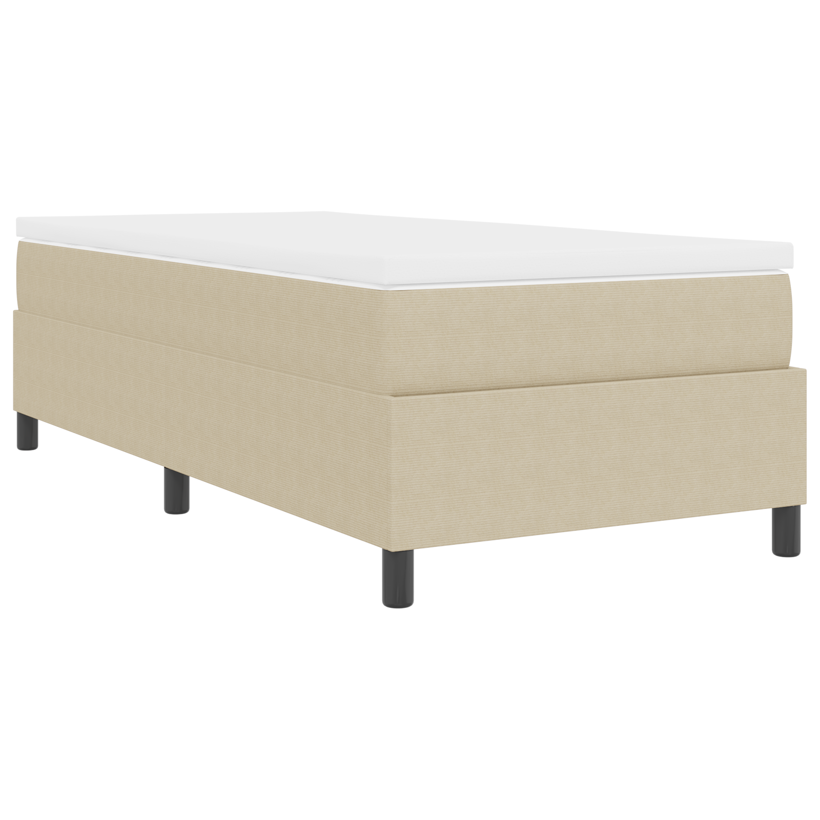 dėžės spyruoklinė lova su čiužiniu šviesiai žaliai pilkai 90x200 cm veliūrinė medžiaga - Image 9