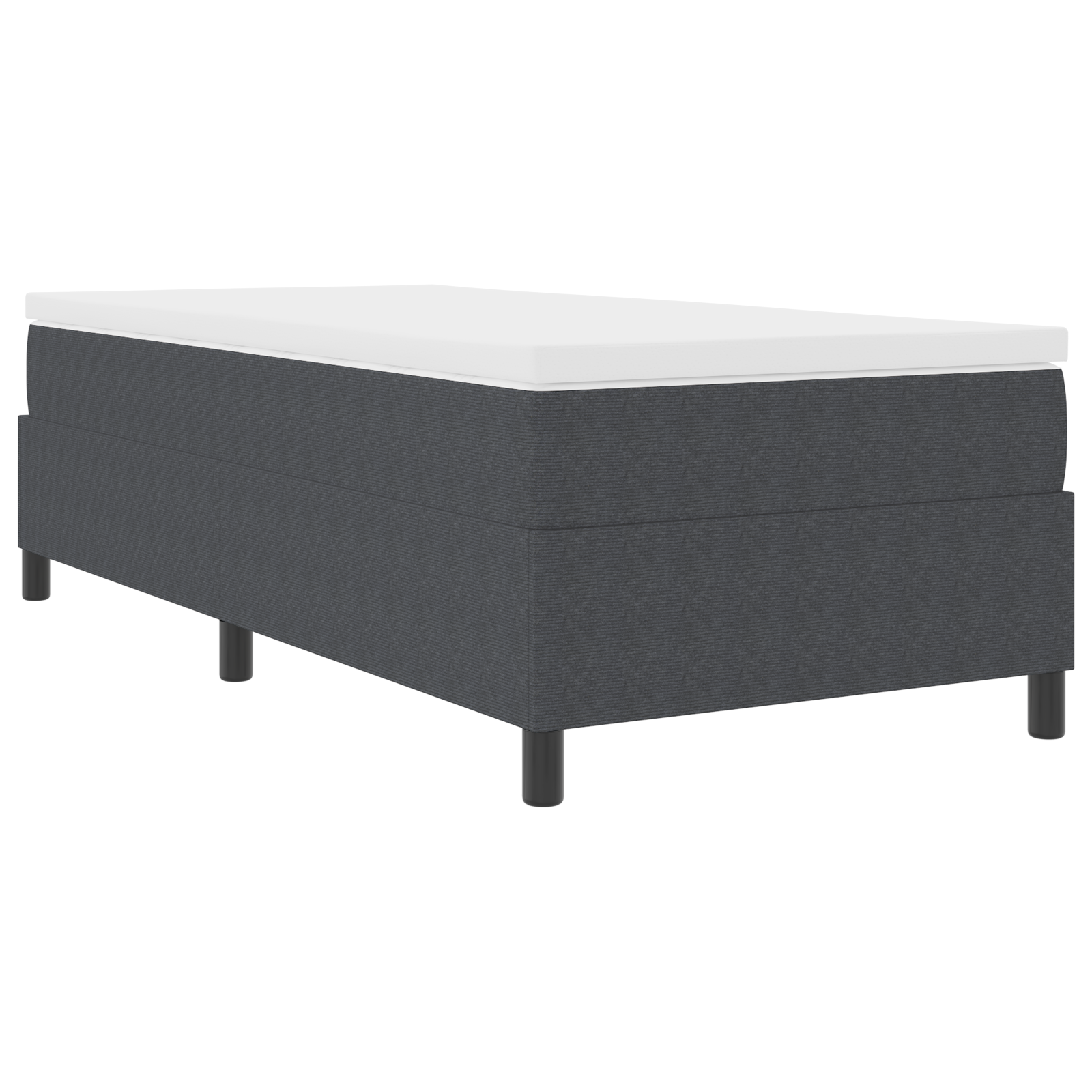 Lovos rėmas su čiužiniu tamsiai pilkas 100 x 200 cm velvetas - Image 3