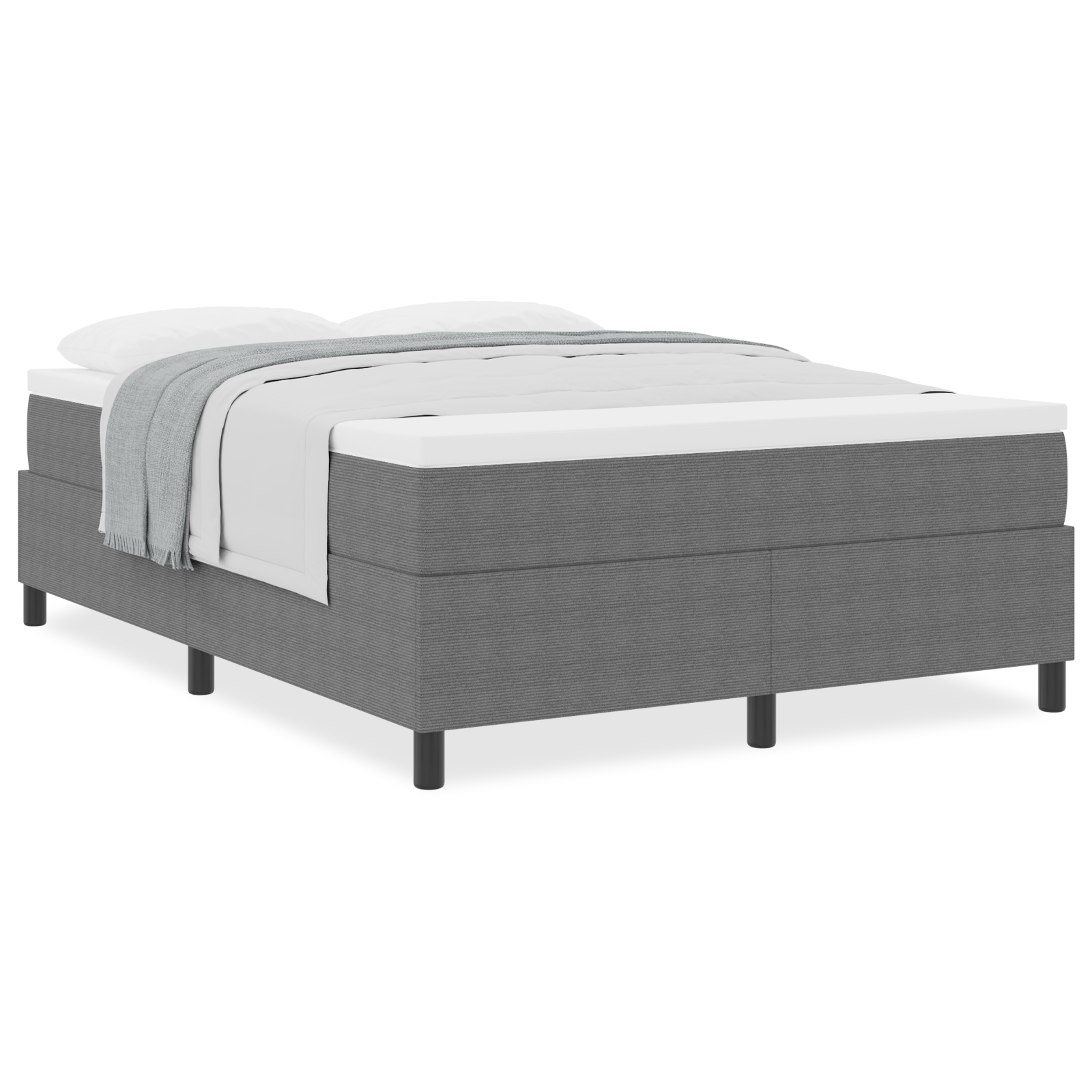 Dėžės pavasario lova su čiužiniu Šviesiai pilka 160x200 cm Velvetas - Image 4