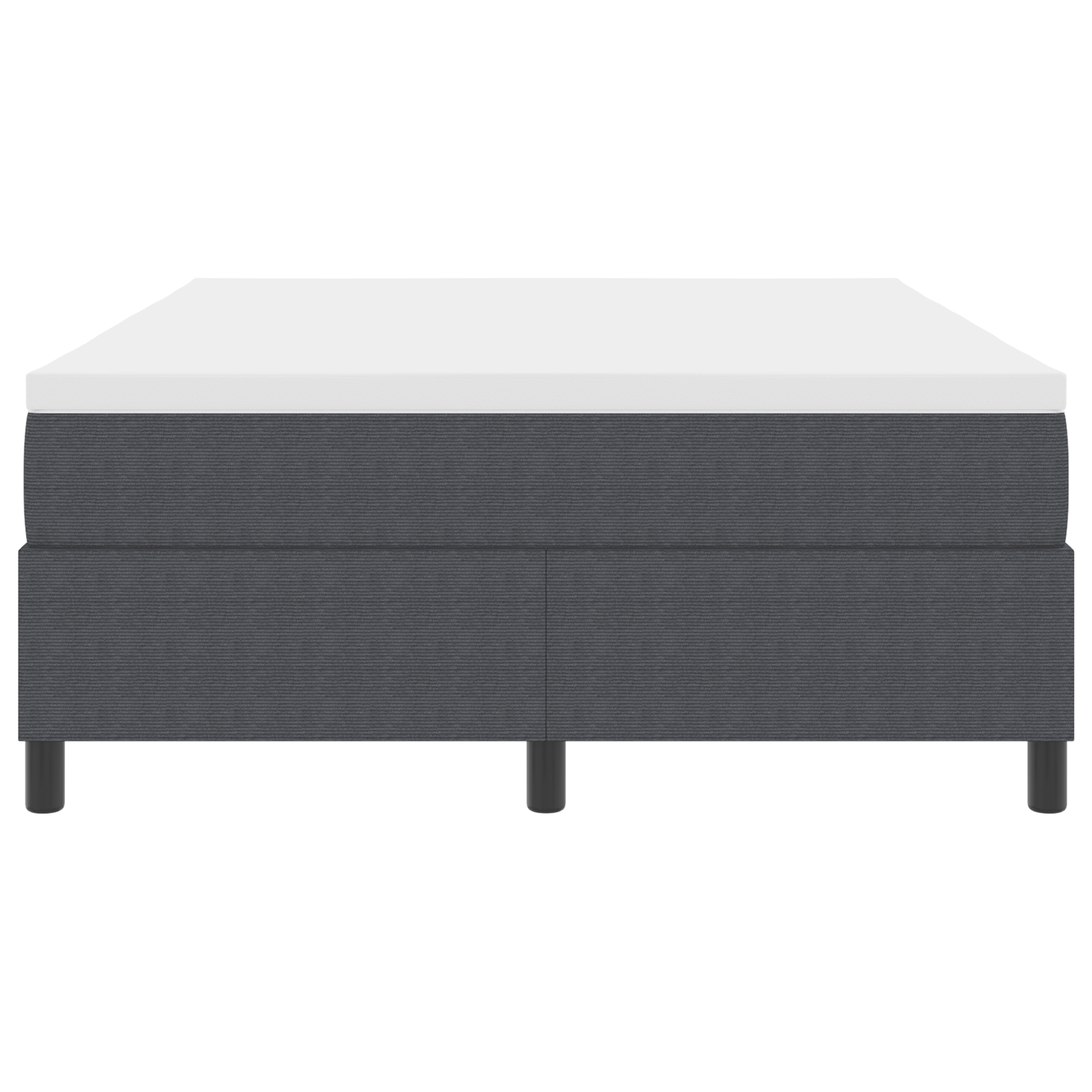 Dėžutės springo lova su čiužiniu tamsiai pilka 160x200 cm koriūro audinys - Image 7