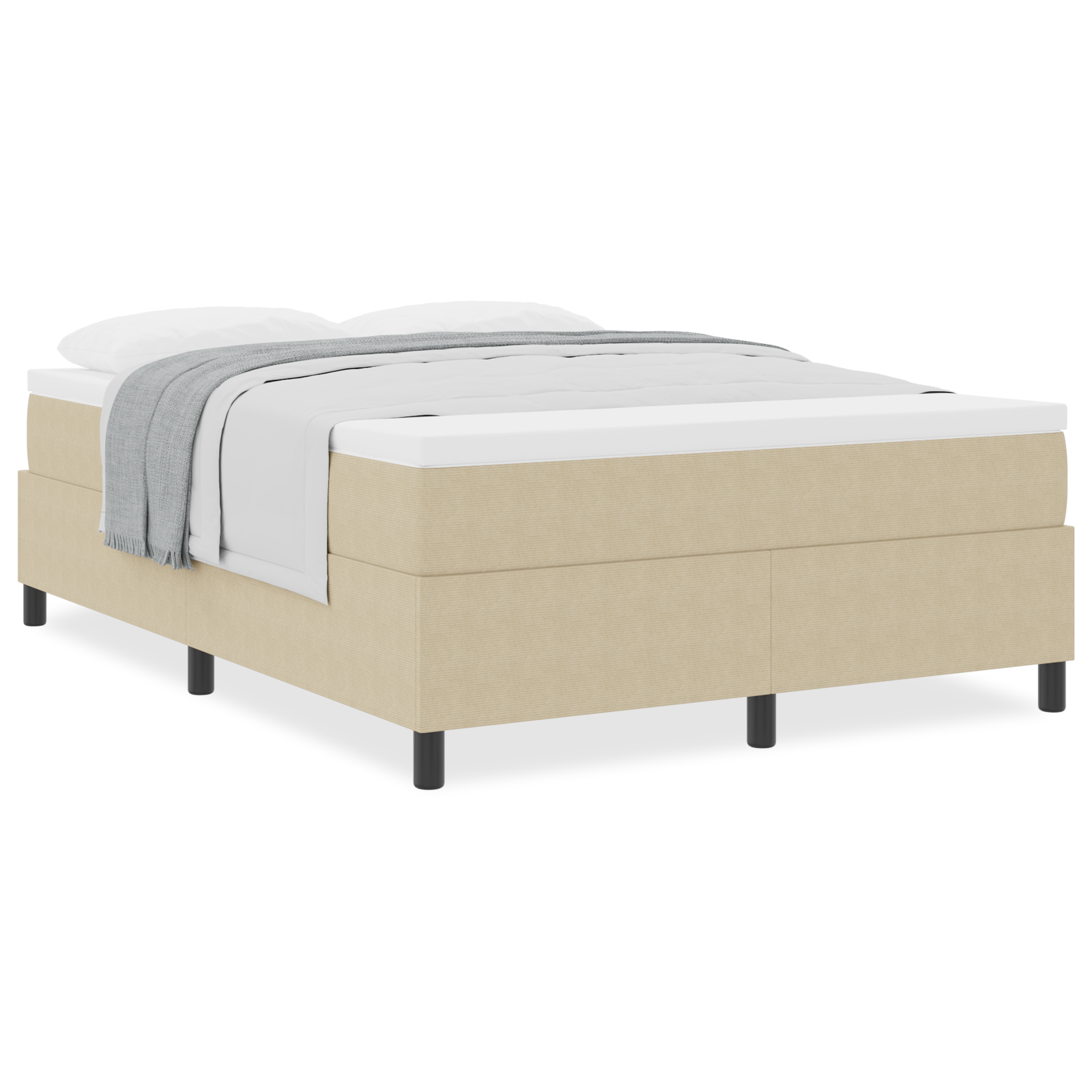 Box Spring Lova su Čiužiniu Šviesiai Žalia Pilka 160x200 cm Velveto Audinys - Image 4