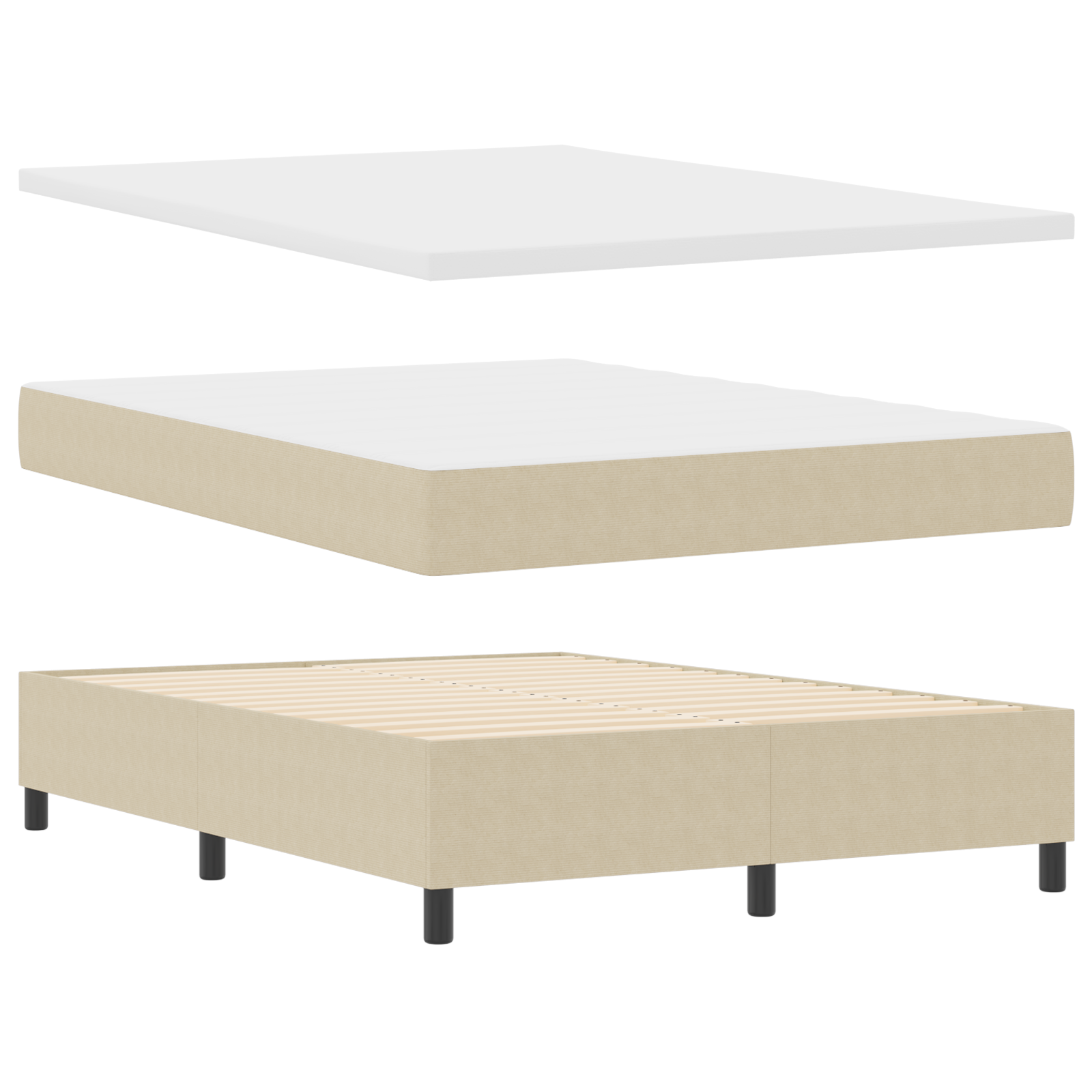 Box Spring Lova su Čiužiniu Šviesiai Žalia Pilka 160x200 cm Velveto Audinys - Image 6