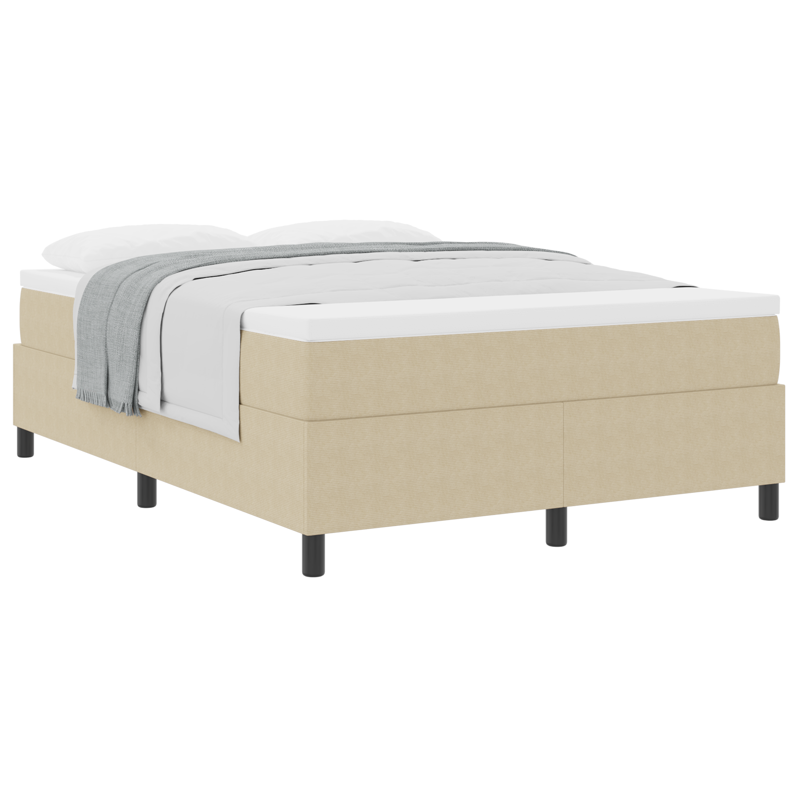 Box Spring Lova su Čiužiniu Šviesiai Žalia Pilka 160x200 cm Velveto Audinys - Image 2