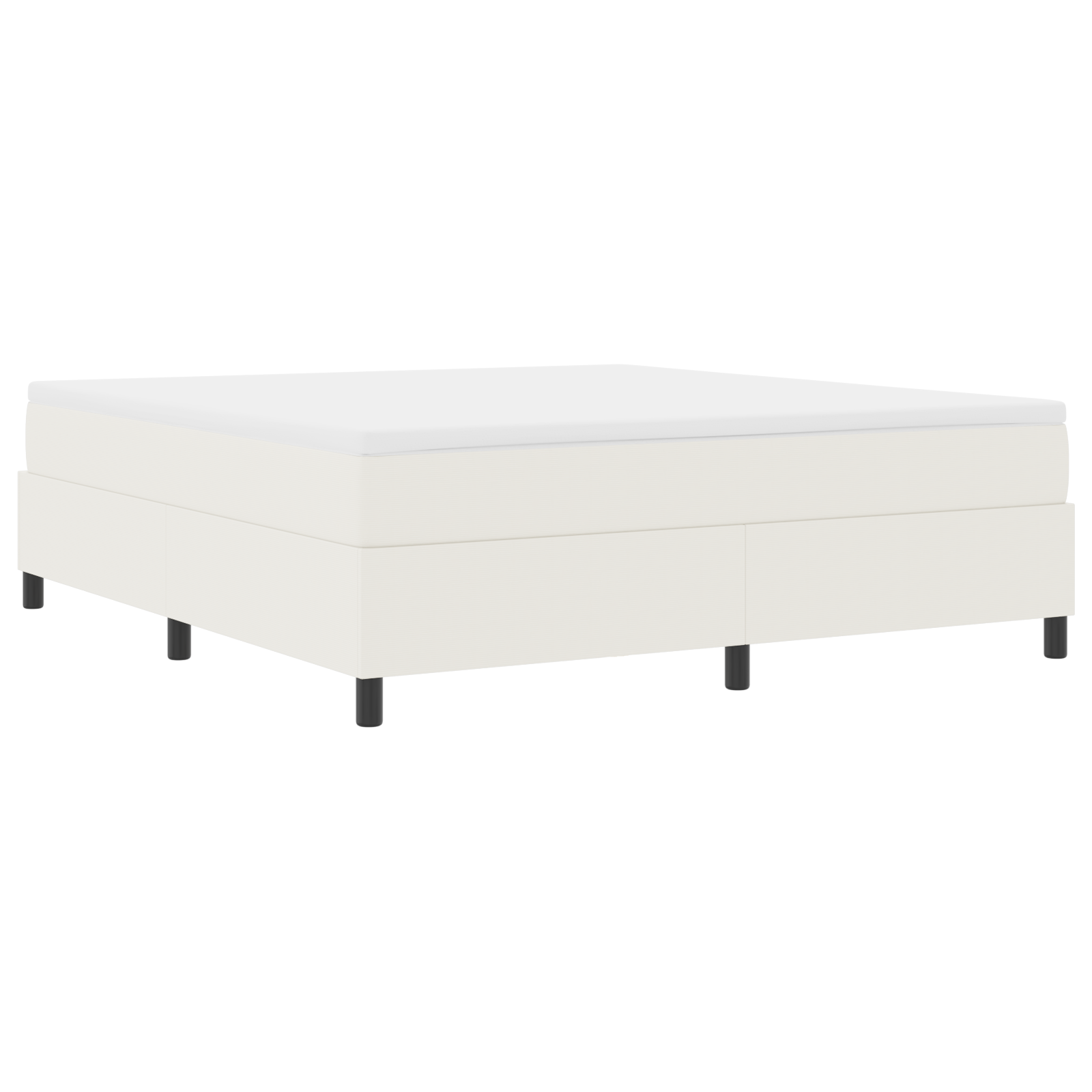 Thumbnail - vidaXL Boxspringbett mit Matratze - Creme, Super King, Cord-Stoff