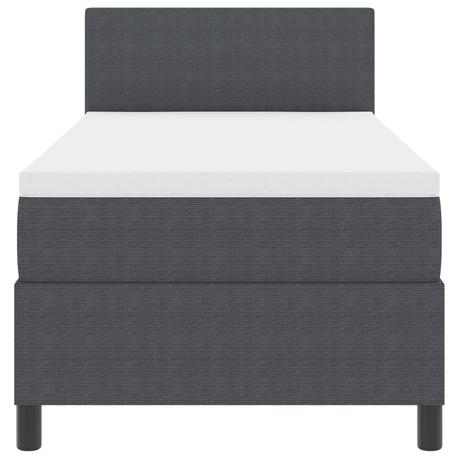 Dėžutinis čiužinys su čiužiniu Tamsiai pilka 80x200 cm Kordūrojo audinys - Image 8