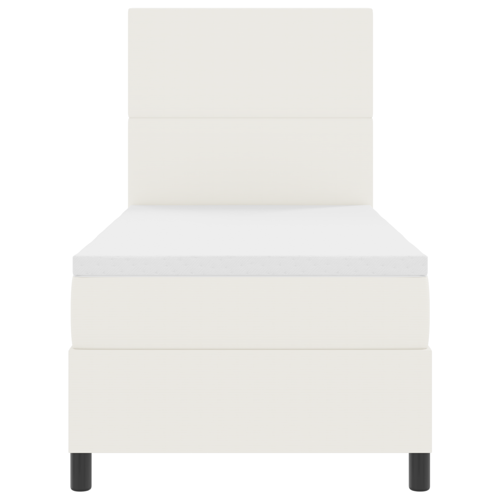 Box Spring Bed with Mattress Cream 80x200 cm Corduroy Fabric - Image 8