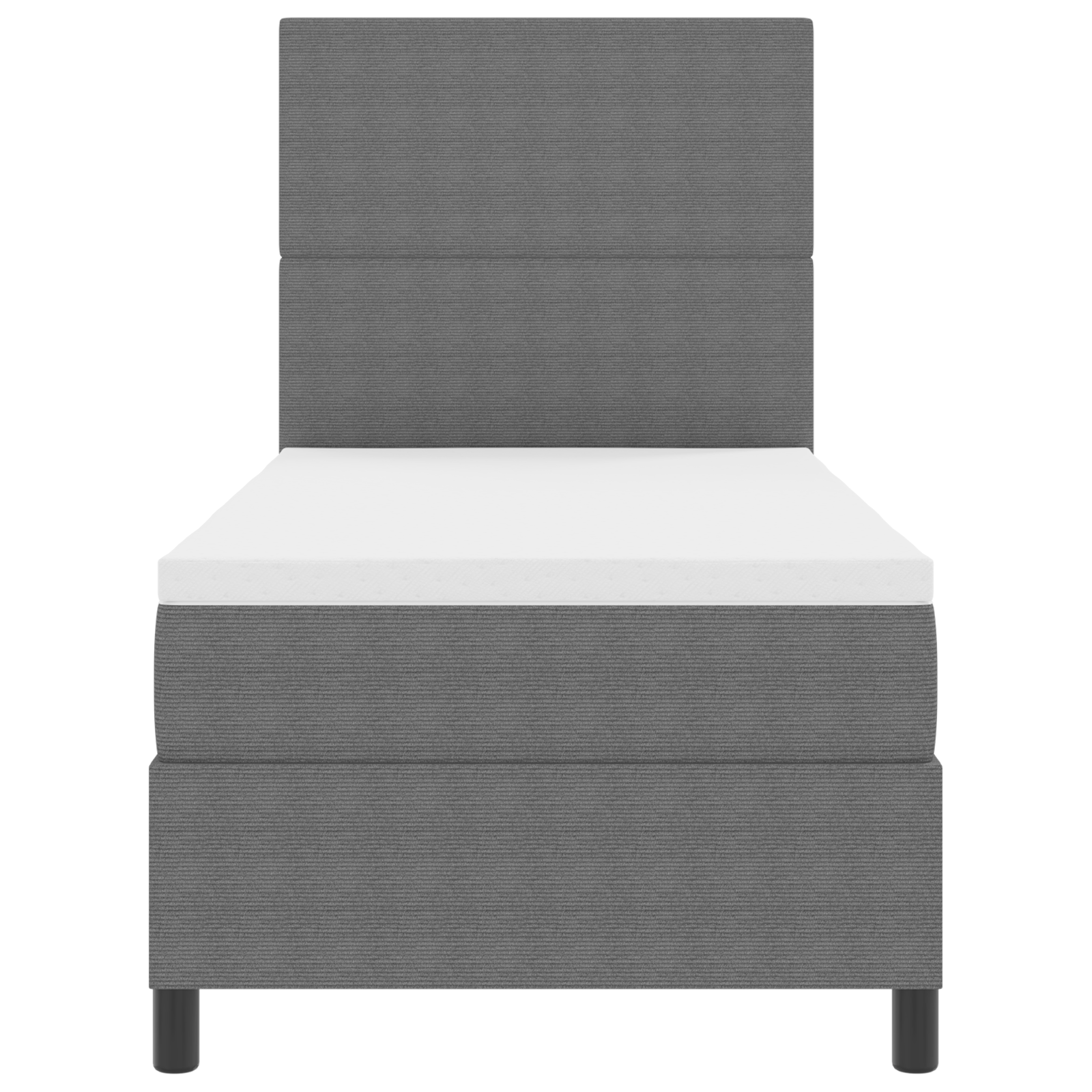 Dėžės lova su čiužiniu šviesiai pilkos spalvos 100 x 200 cm, Akrilo audinys - Image 8