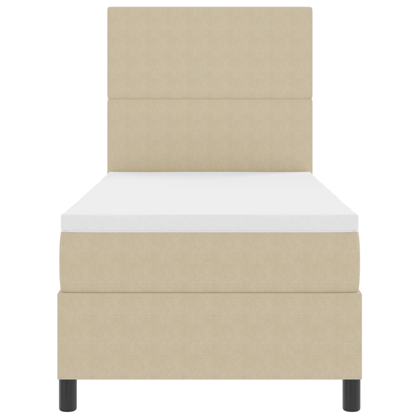 dėžės spyruoklinė lova su čiužiniu šviesiai žaliai pilka 100x200 cm velveto audiniu - Image 8