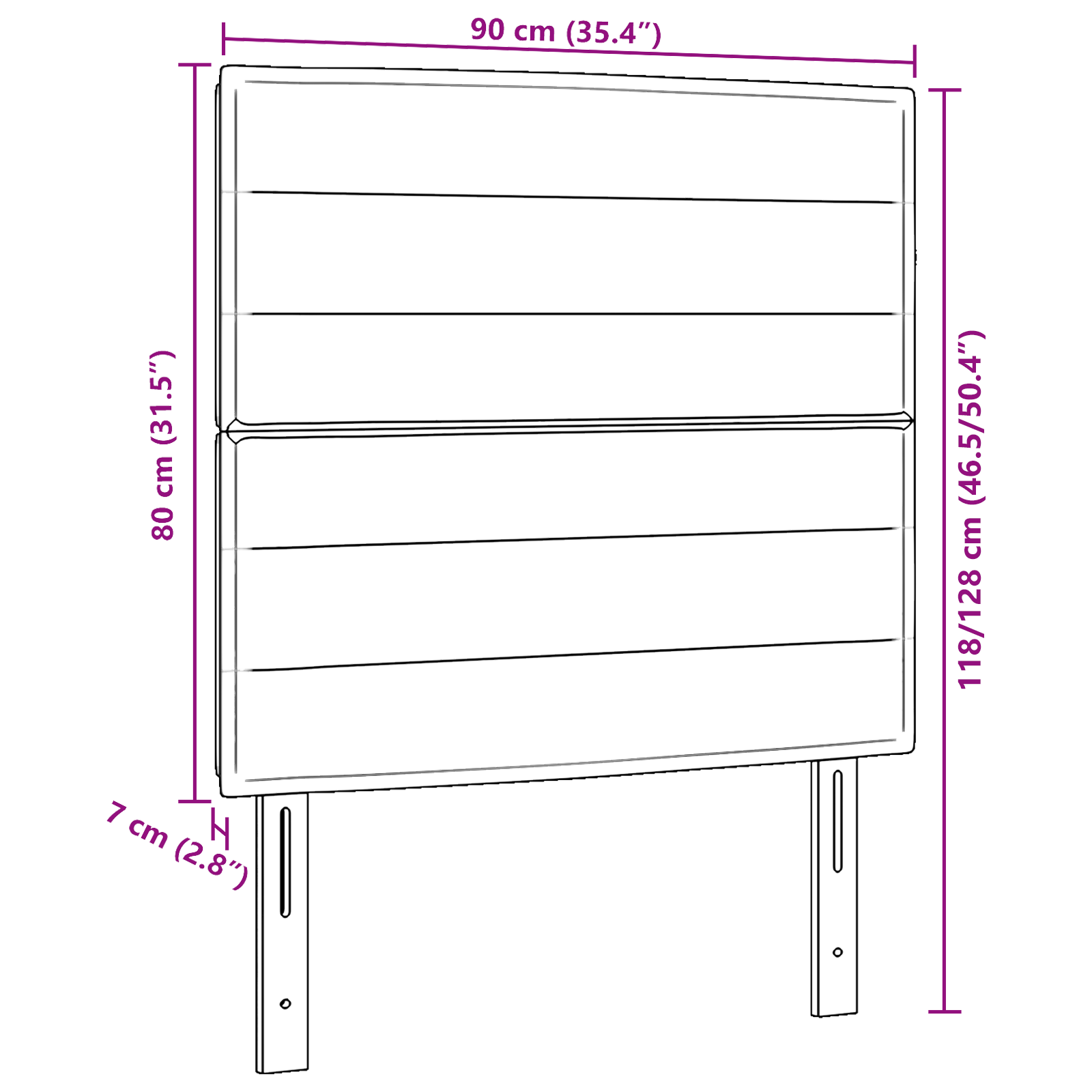 Sengegavl Linjer Design Taupe 90 cm Stof 8 image product%2F3337674%2FP Size 3337674 WBG Size EU%20%281%29 01