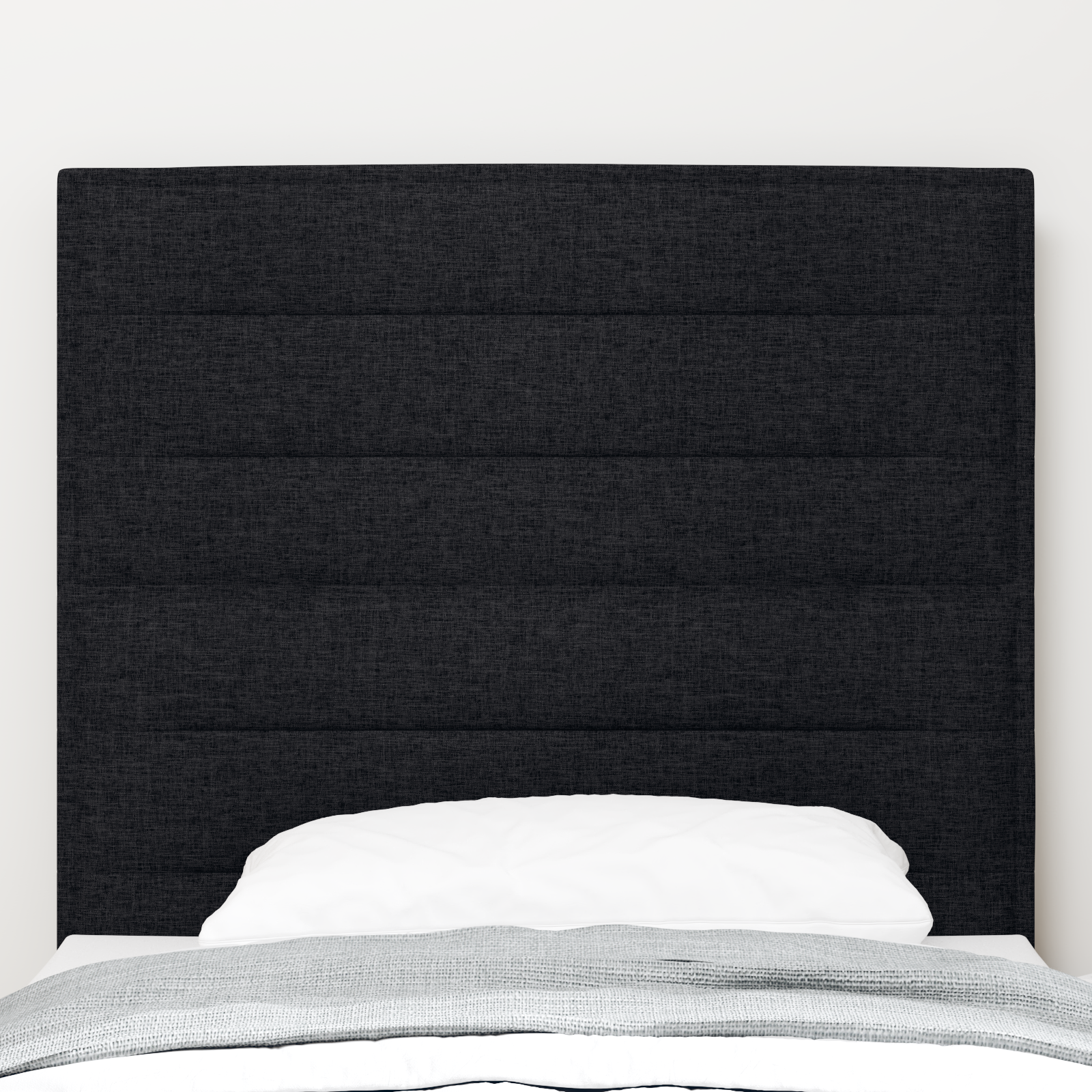 Headboard Lines Design Black 100 cm Fabric - Image 3