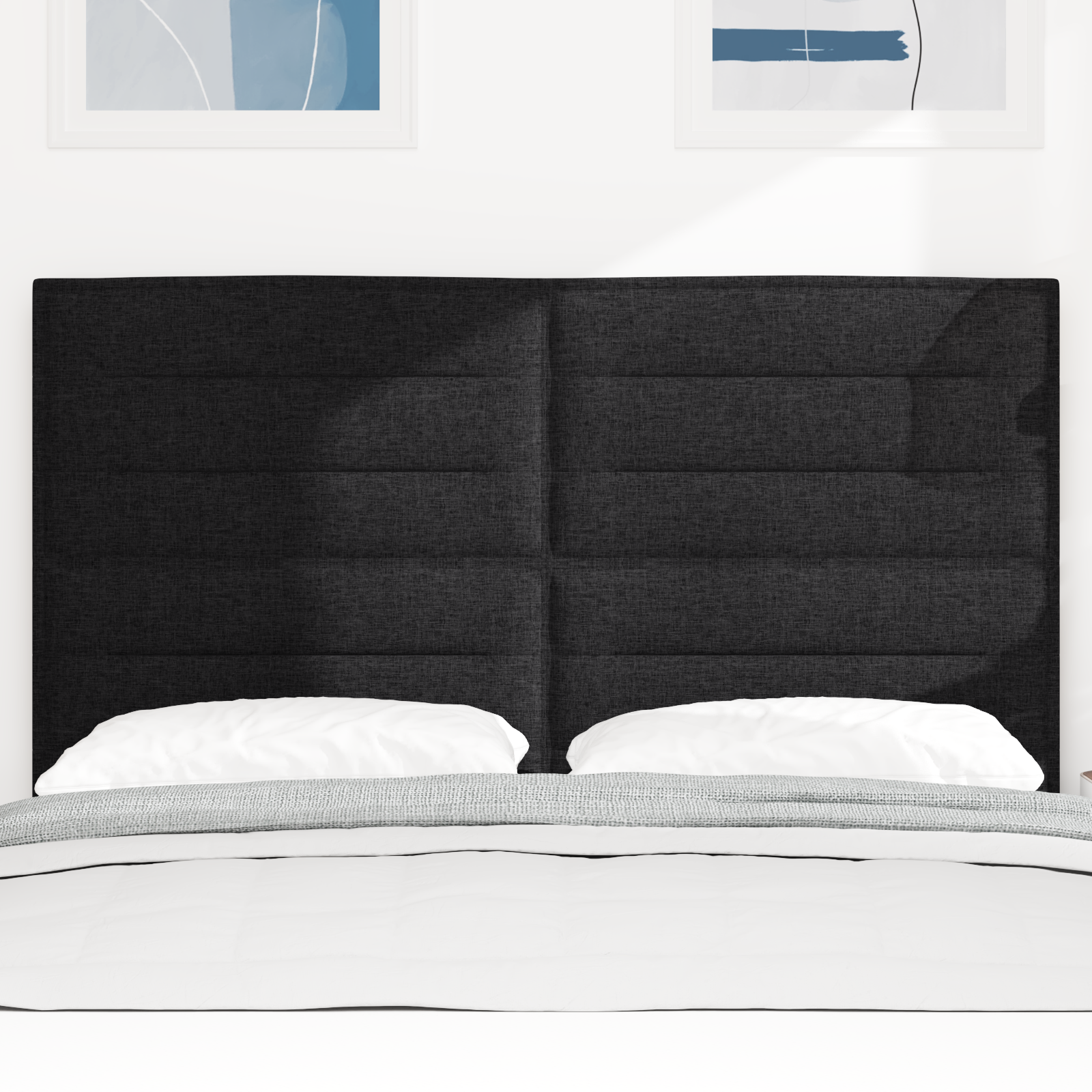 Sengegavl Linjer Design Sort 140 cm Stof 3 image product%2F3337686%2FP Mood 3337686 Mood Image%20%282%29 02