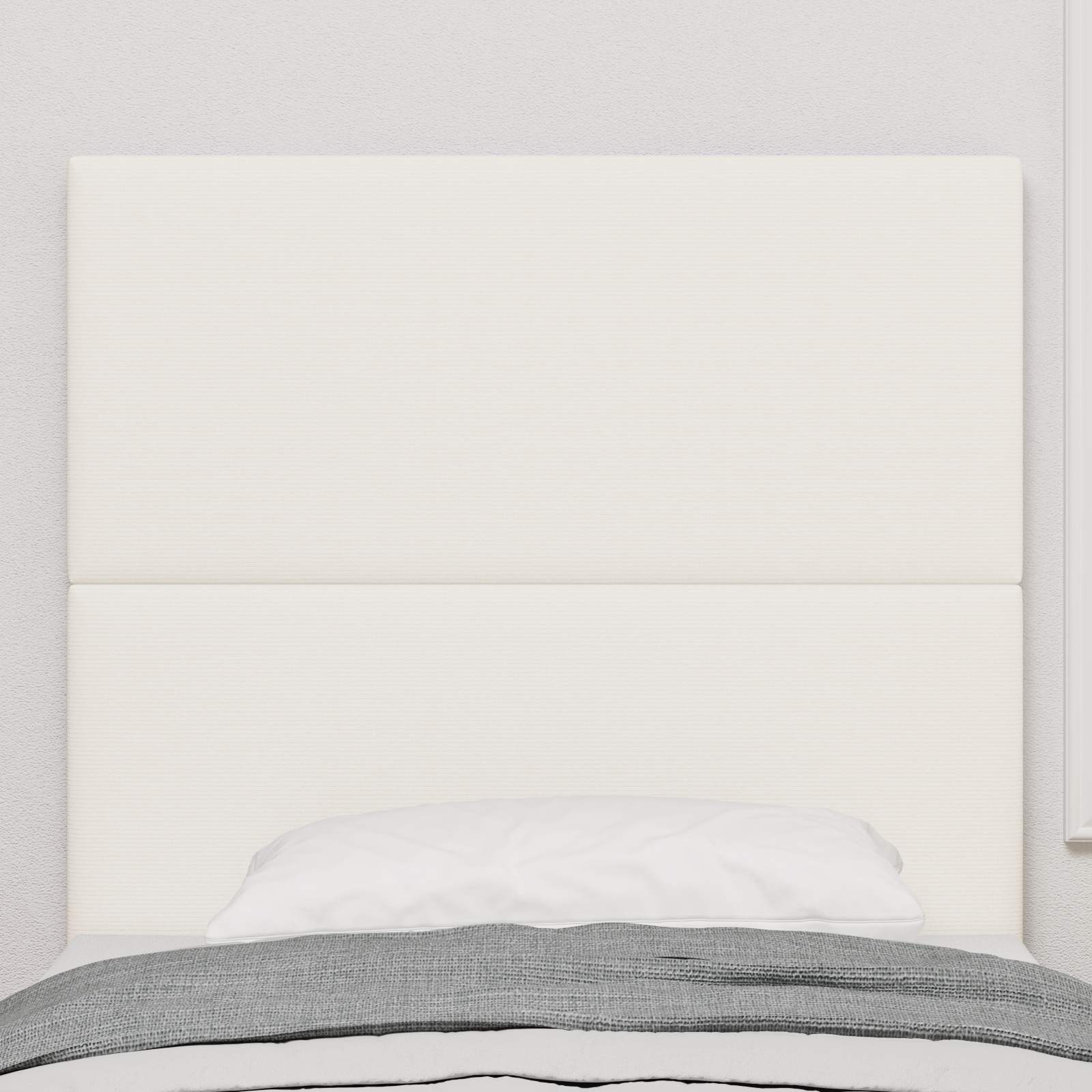 Sengegavl Enkel Design Creme 90 cm Cordfløjl 3 image product%2F3337718%2FP Mood 3337718 Mood Image%20%282%29 02