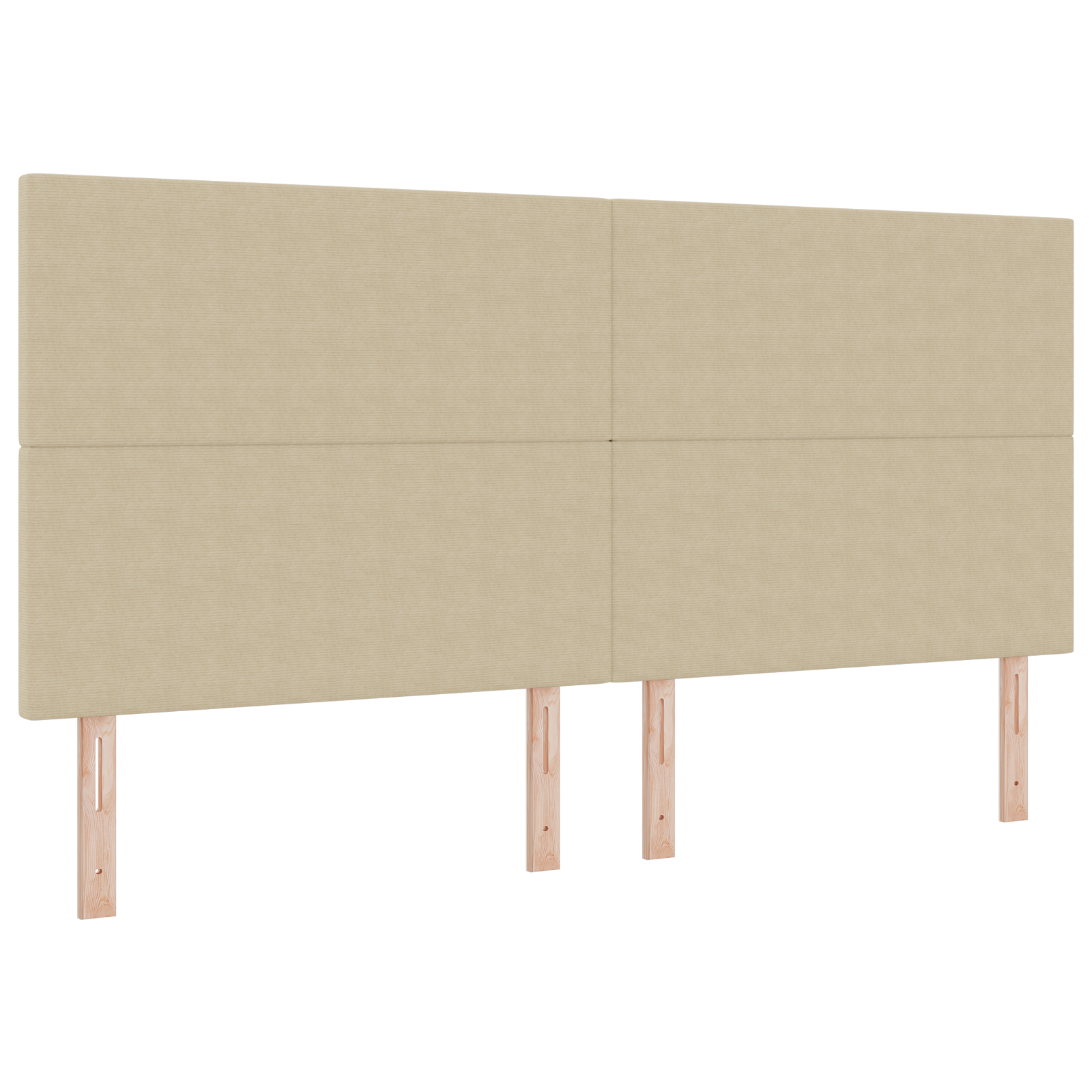 Headboard Plain Design Light Green Grey 200 cm Corduroy Fabric - Image 2