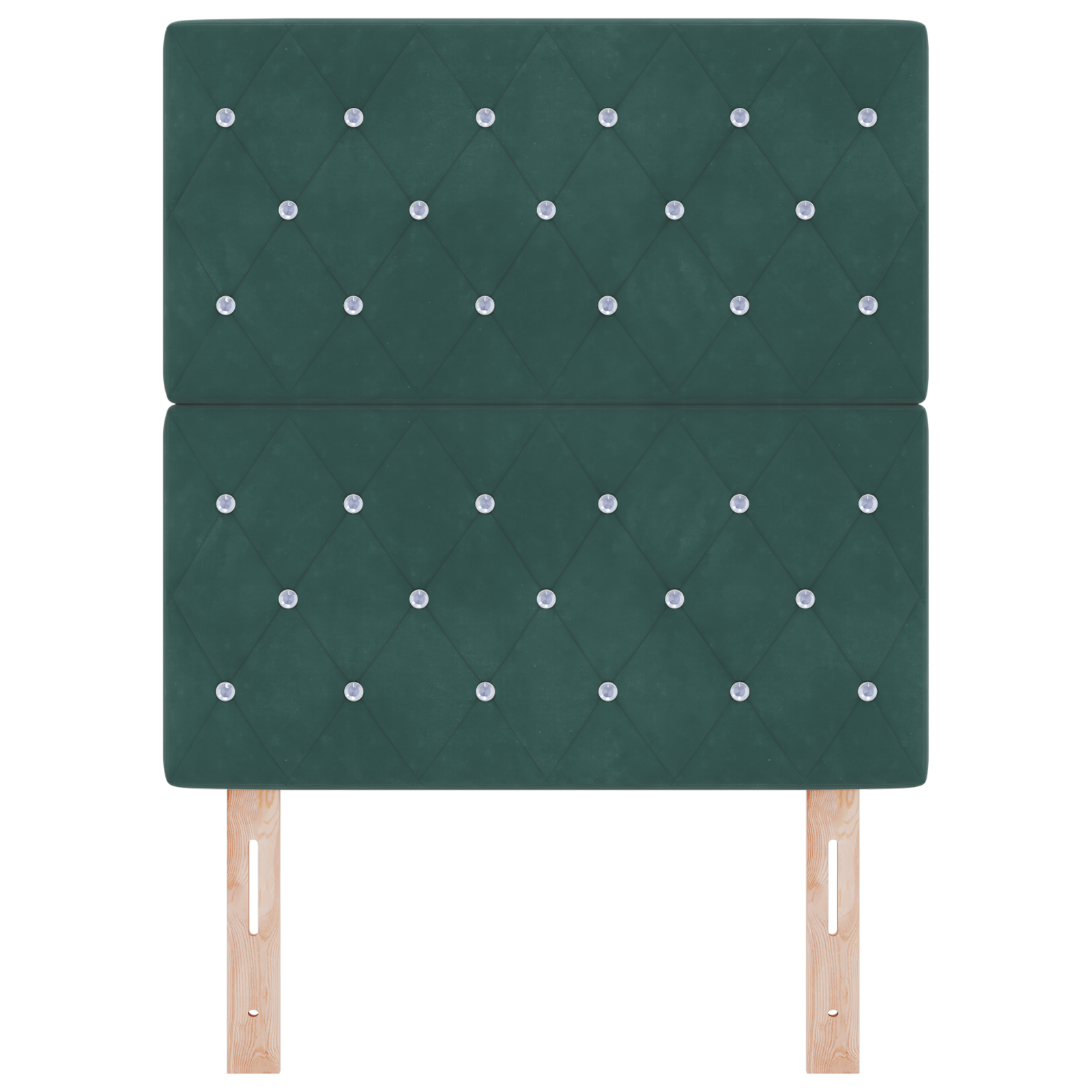 Headboard Crystal Button Tufted Dark Green 80 cm Velvet - Image 4