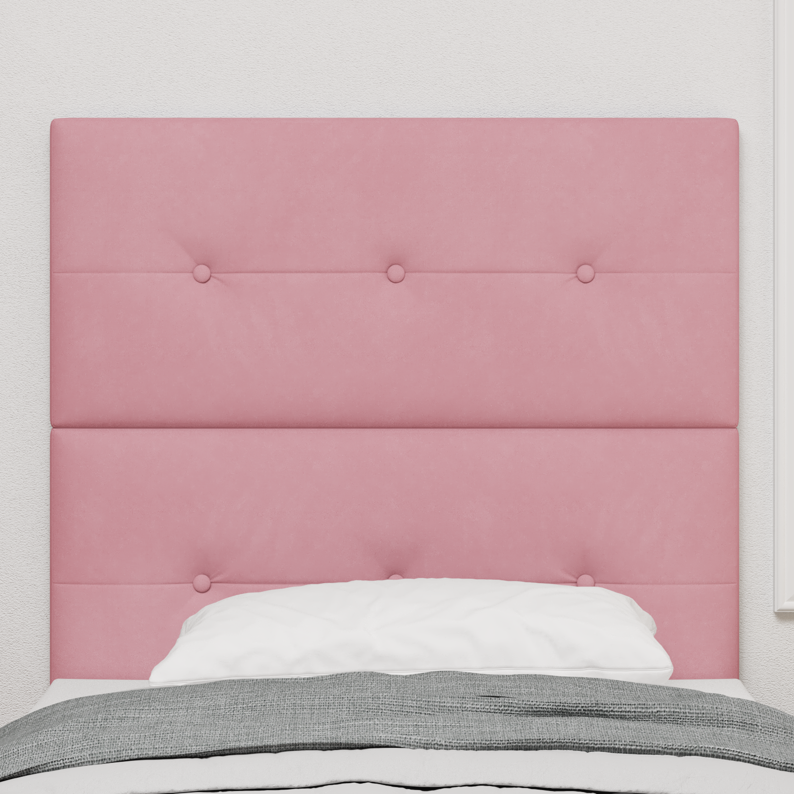 Headboard Button Tufted Pink 90 cm Velvet - Image 3