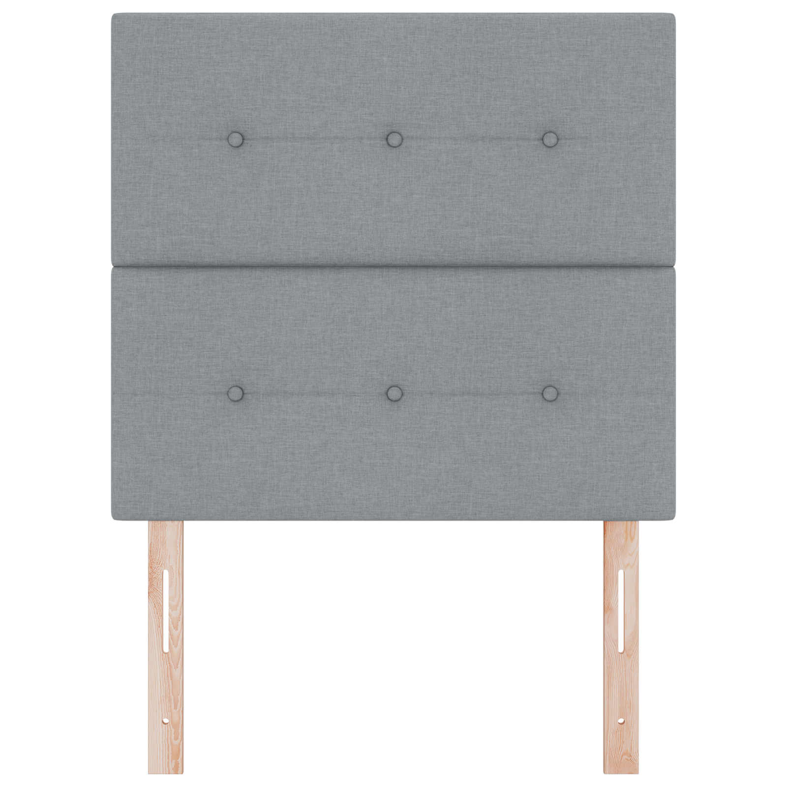 Headboard Button Tufted Light Grey 100 cm Fabric - Image 4
