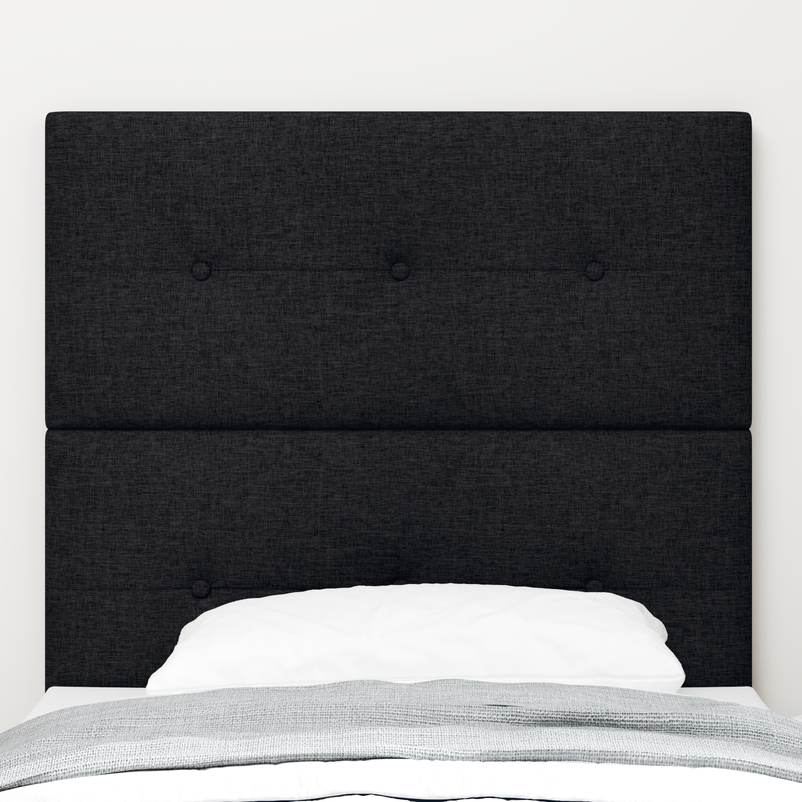 Headboard Button Tufted Black 100 cm Fabric - Image 3