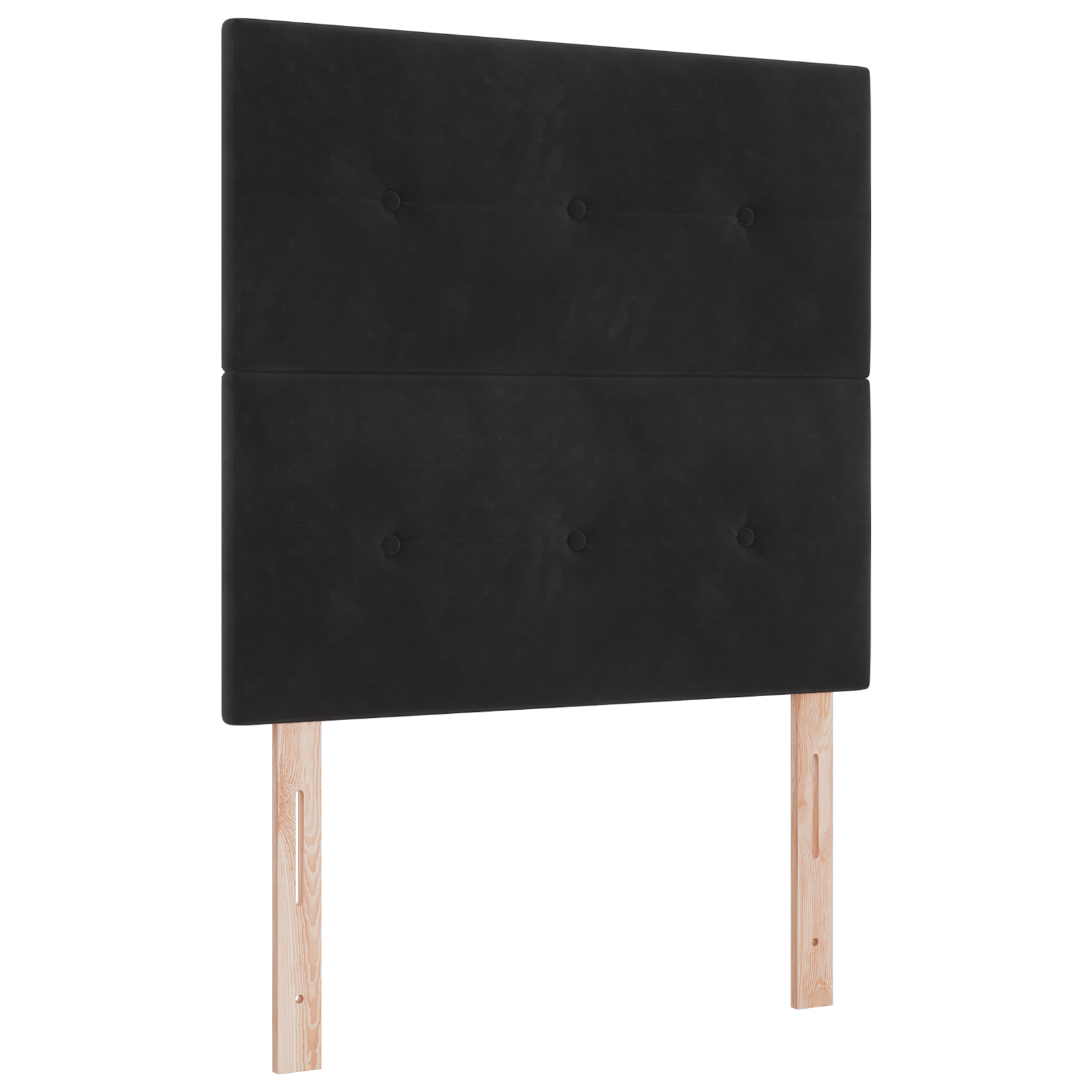 Headboard Button Tufted Black 100 cm Velvet - Image 2