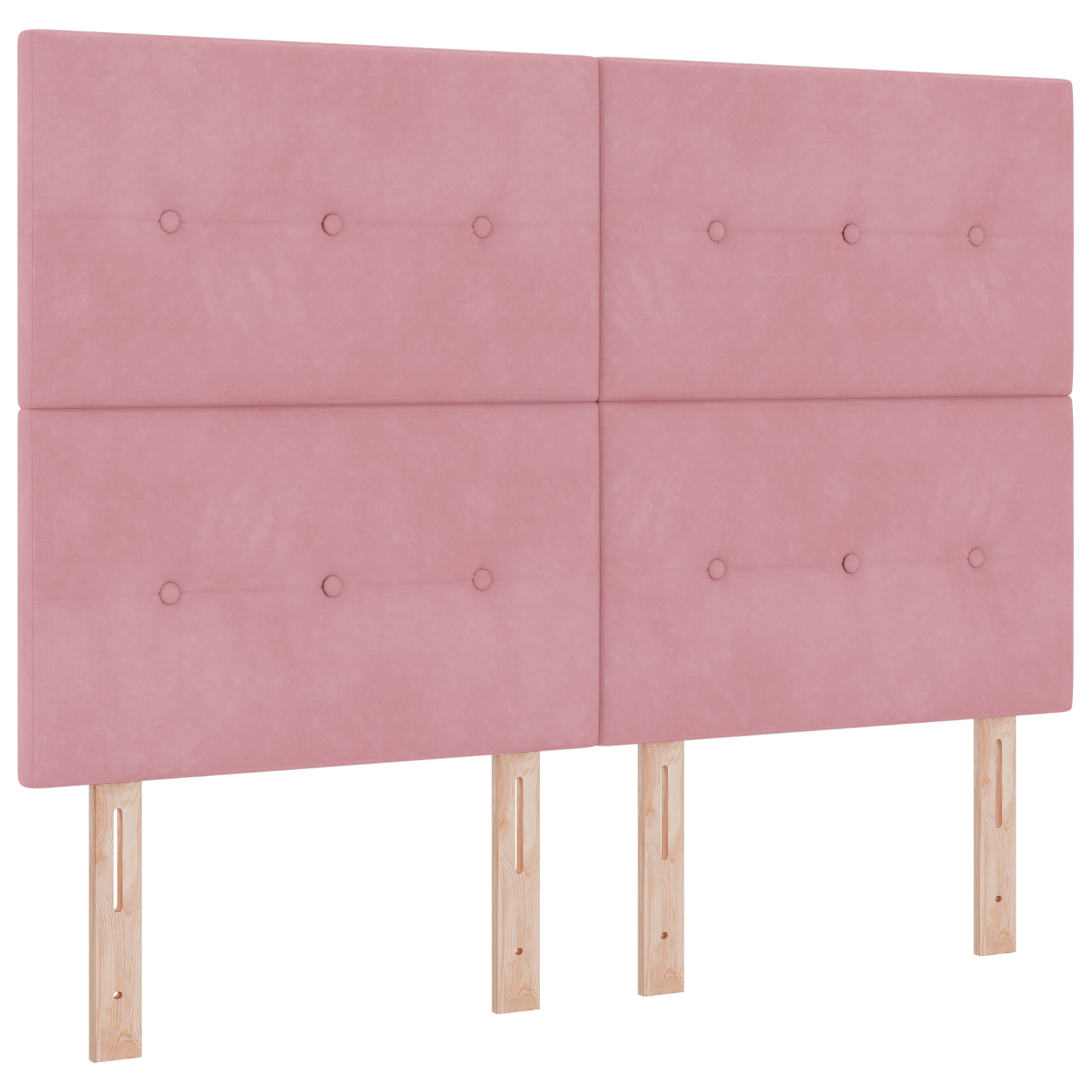 Headboard Button Tufted Pink 160 cm Velvet - Image 2