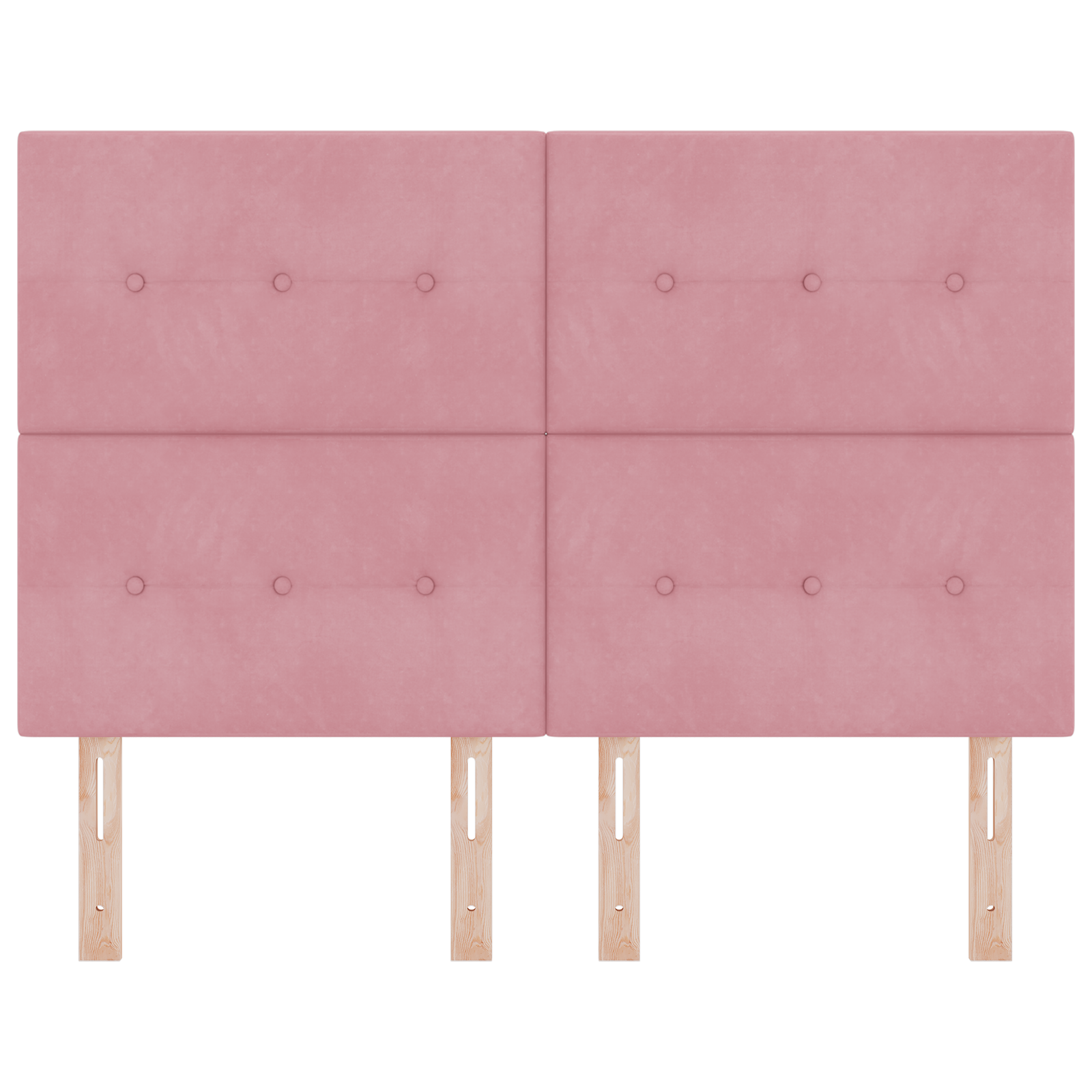 Headboard Button Tufted Pink 160 cm Velvet - Image 4