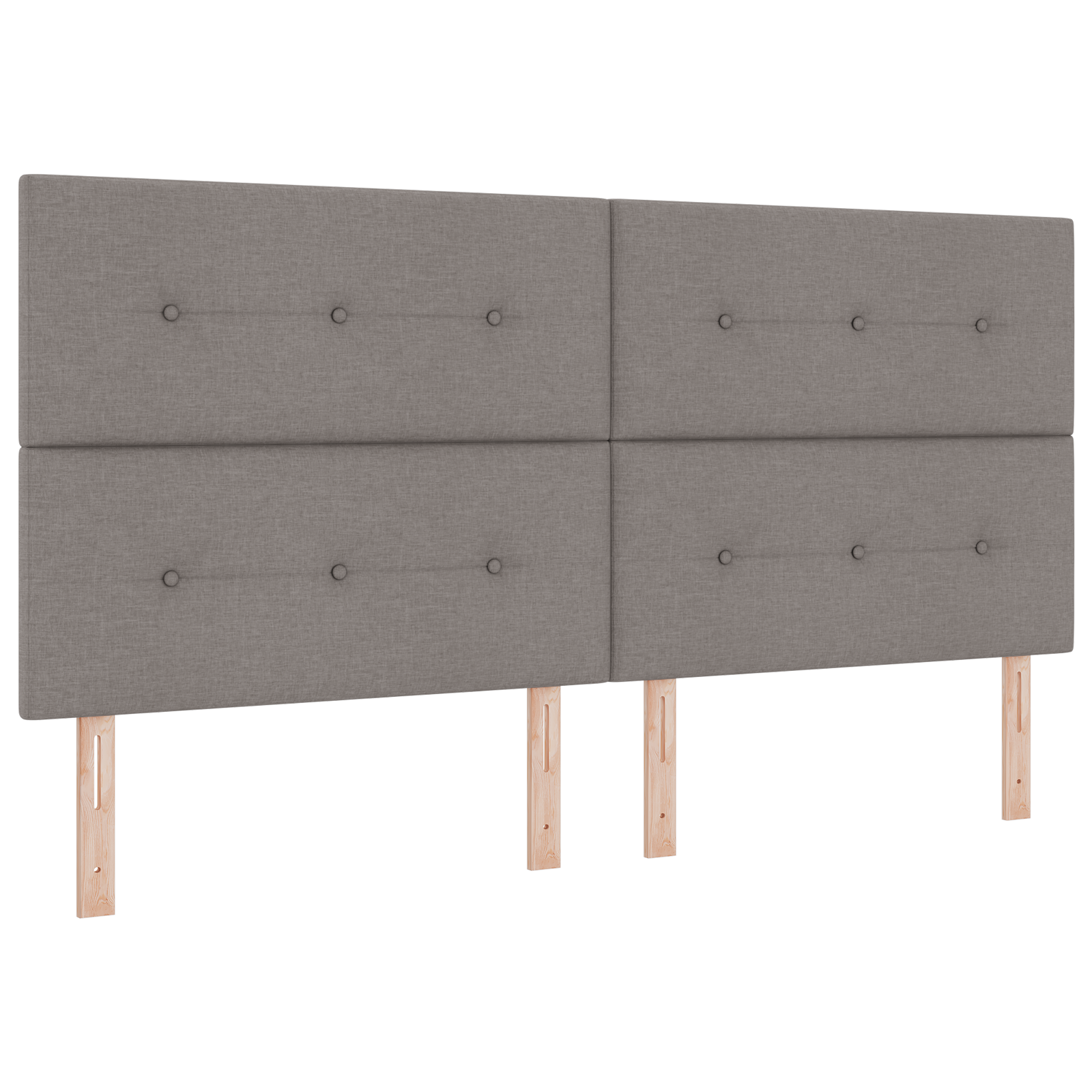 Headboard Button Tufted Taupe 200 cm Fabric - Image 2