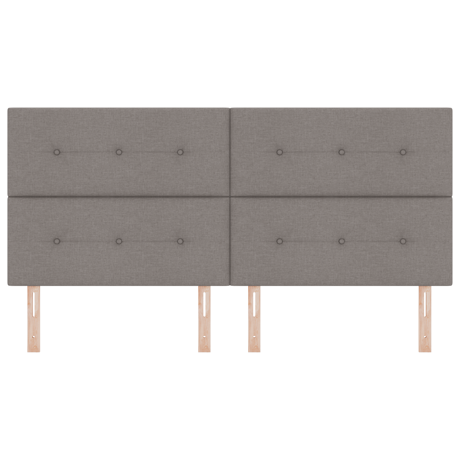 Headboard Button Tufted Taupe 200 cm Fabric - Image 4
