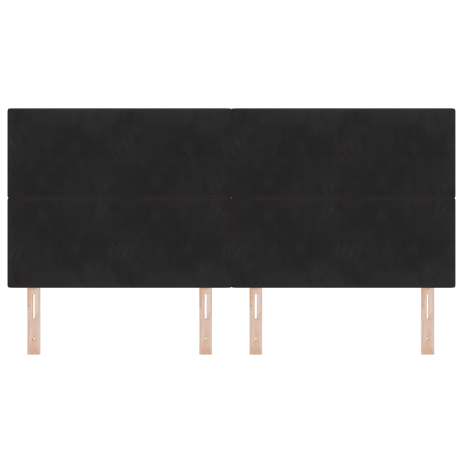 Headboard Button Tufted Black 200 cm Velvet - Image 4
