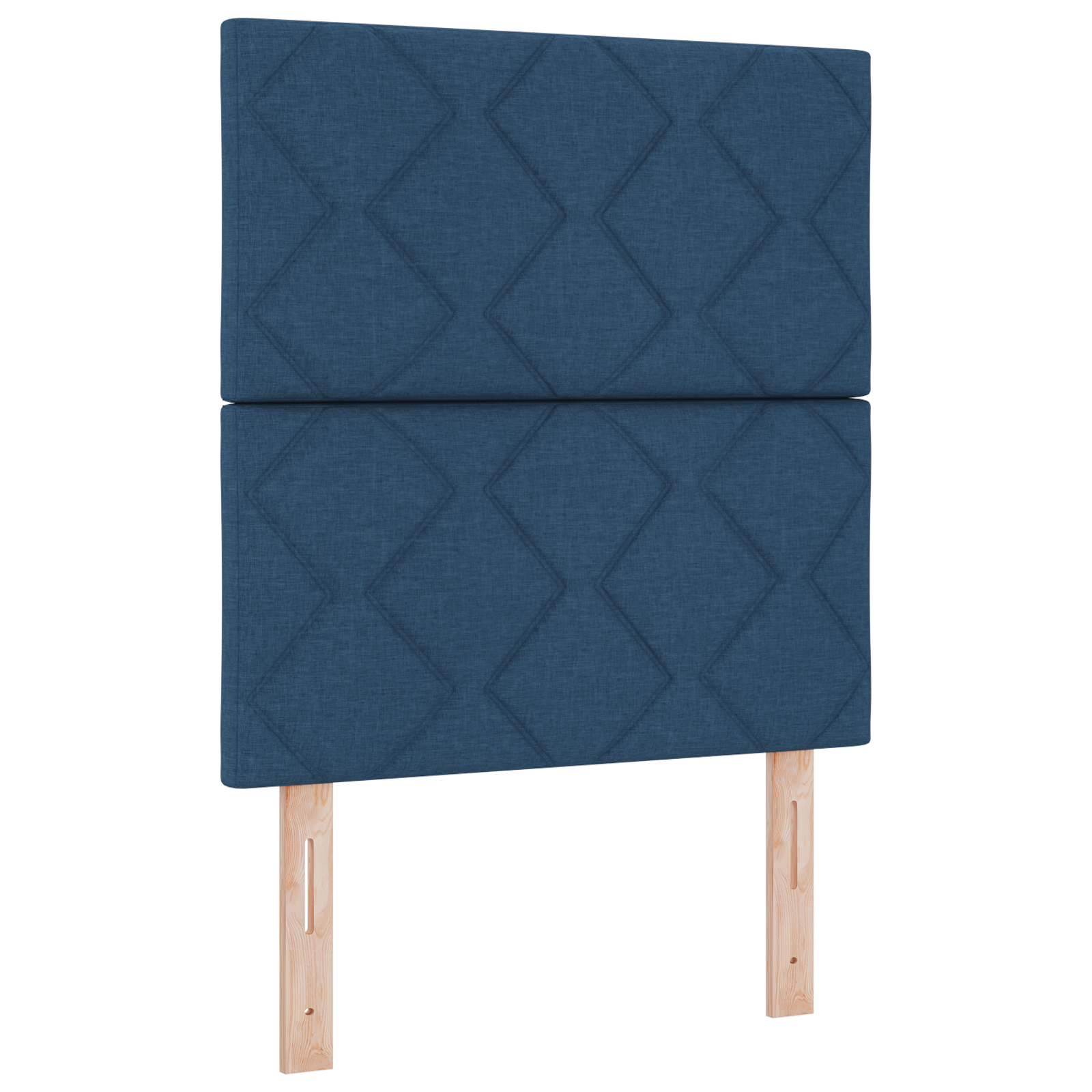 Headboard Diamond Blocks Design Blue 80 cm Fabric - Image 2