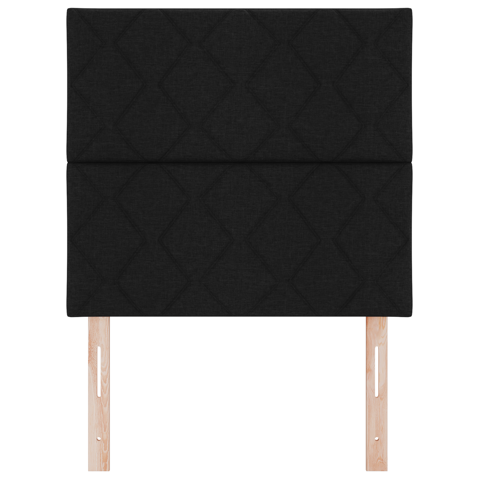 Headboard Diamond Blocks Design Black 100 cm Fabric - Image 4