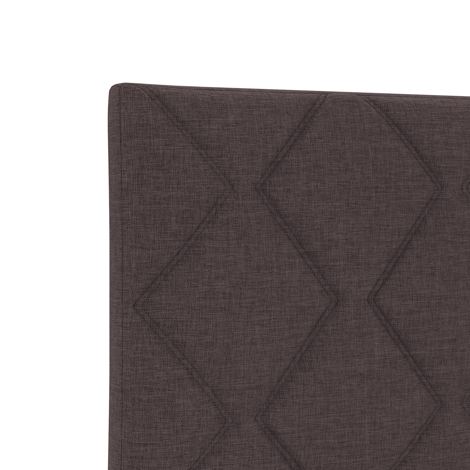 Dark Brown Diamond Blocks Design Fabric Headboard 100 cm - Image 7