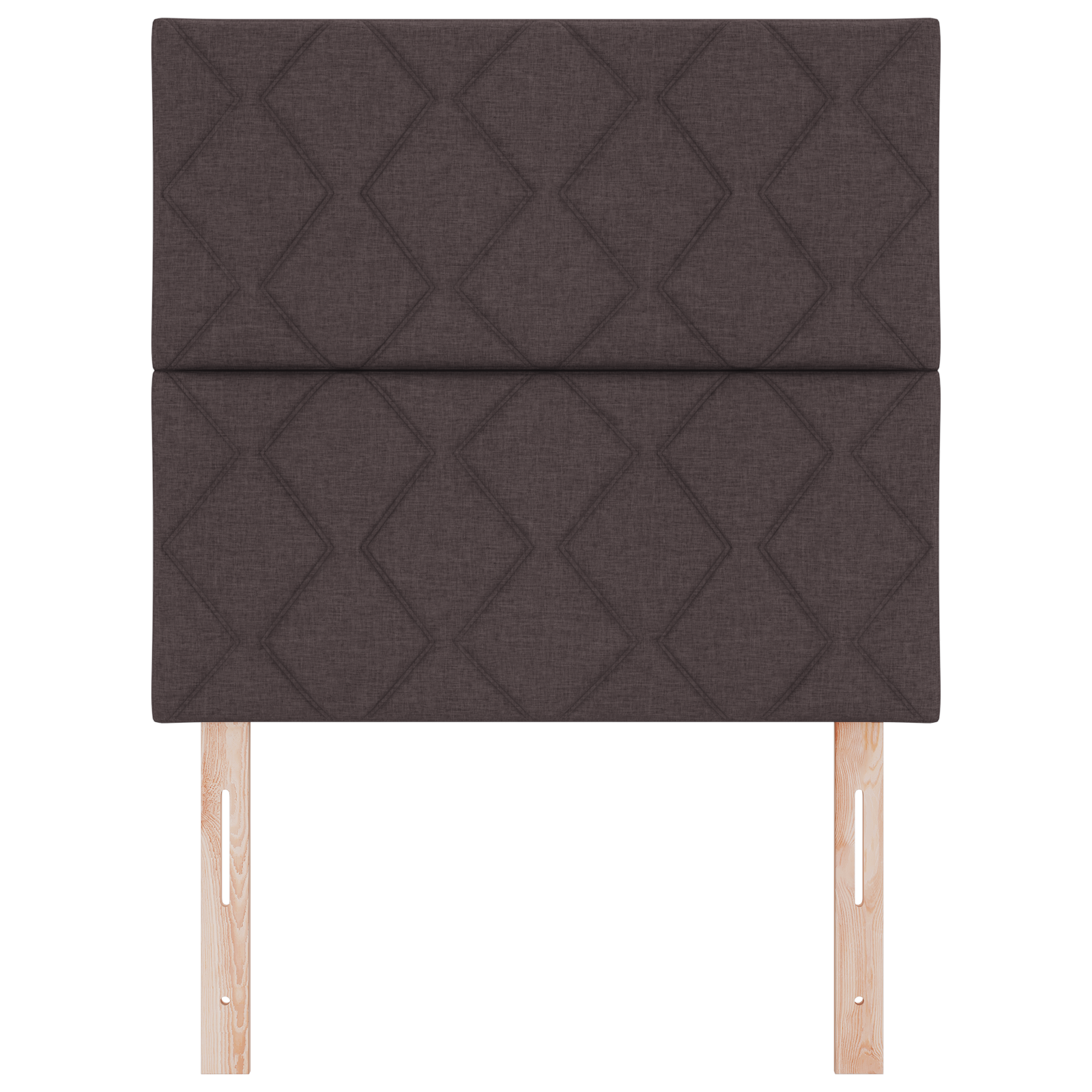 Dark Brown Diamond Blocks Design Fabric Headboard 100 cm - Image 4
