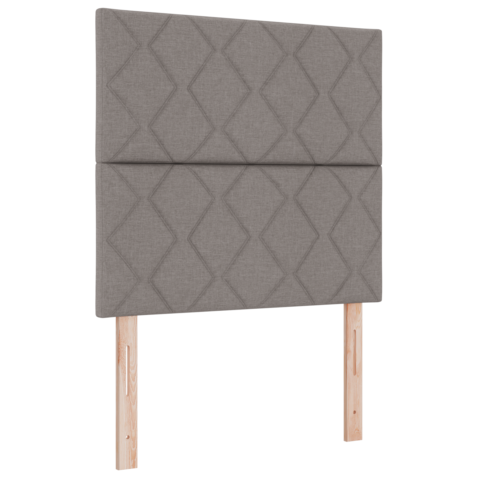 Headboard Diamond Blocks Design Taupe 100 cm Fabric - Image 2