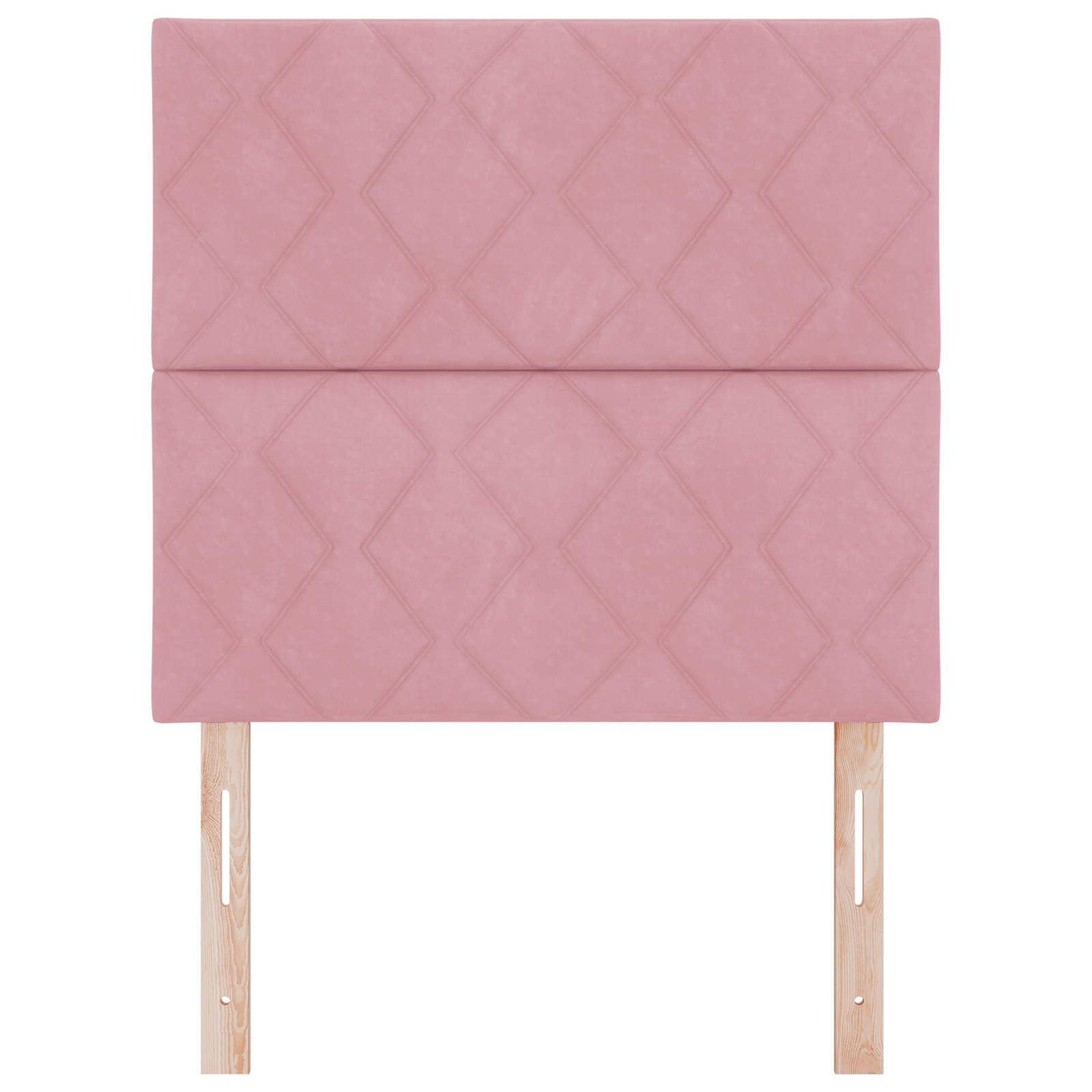 Pink Velvet Headboard with Diamond Blocks Design 100 cm - Image 4