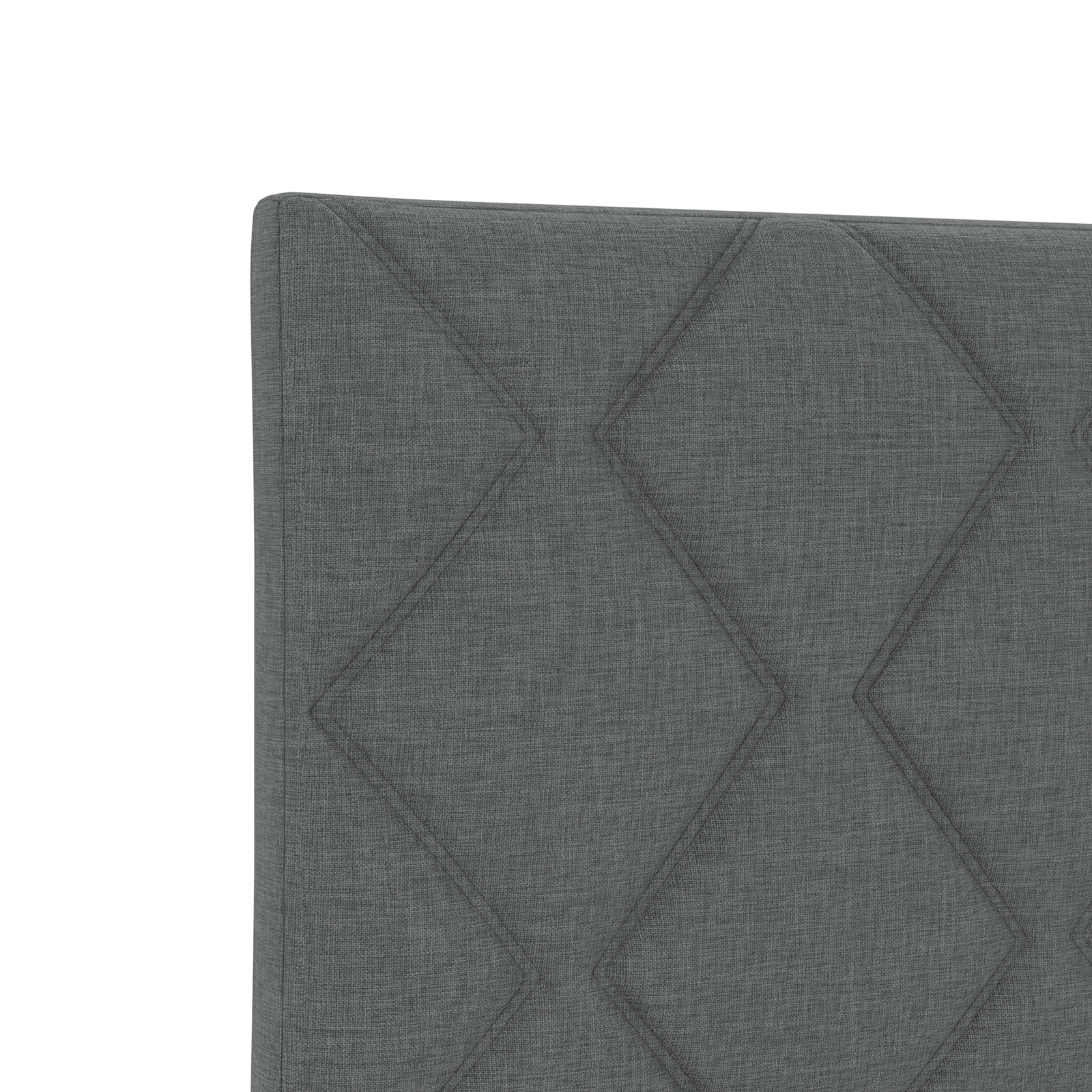 Headboard Diamond Blocks Design Dark Grey 140 cm Fabric - Image 7