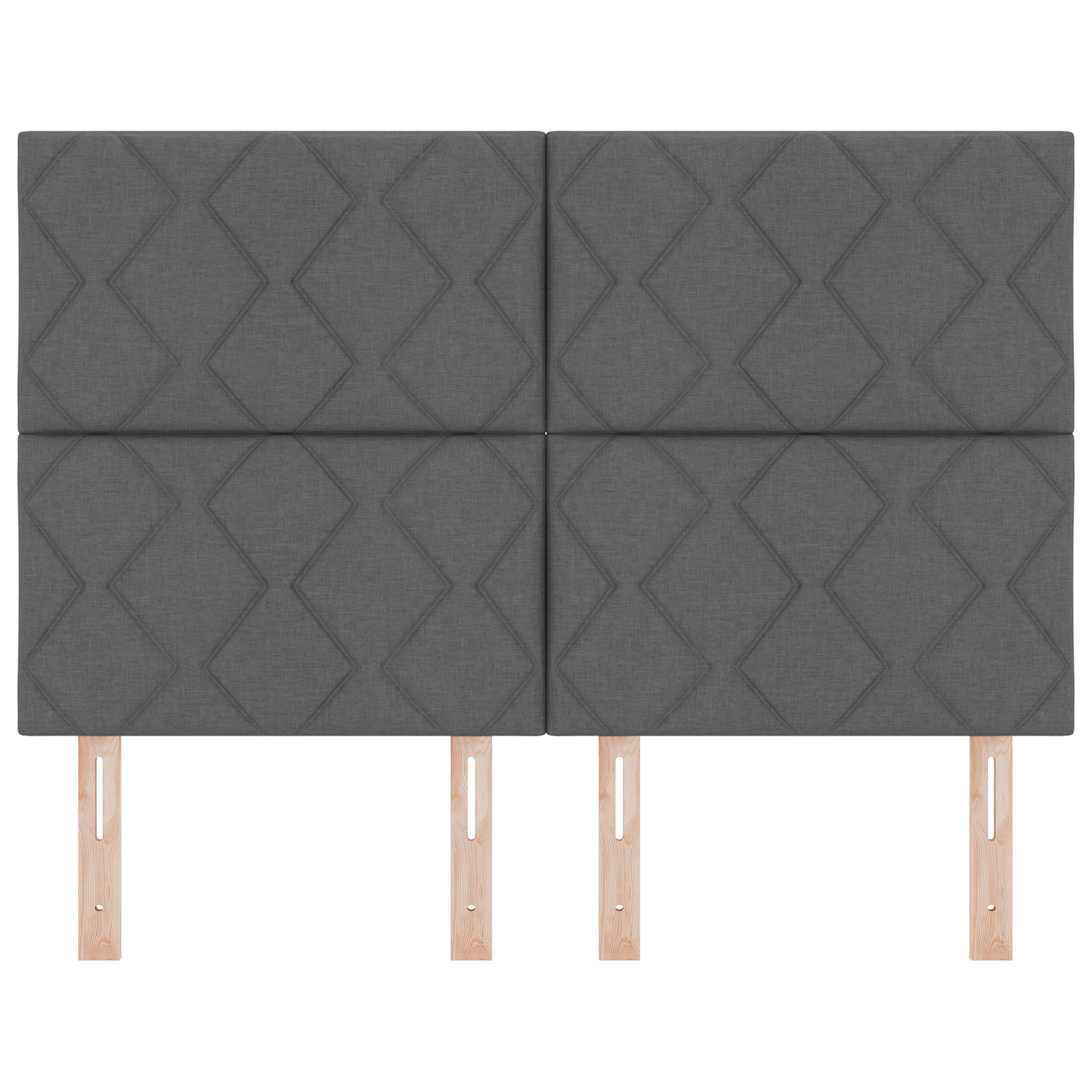 Headboard Diamond Blocks Design Dark Grey 140 cm Fabric - Image 4