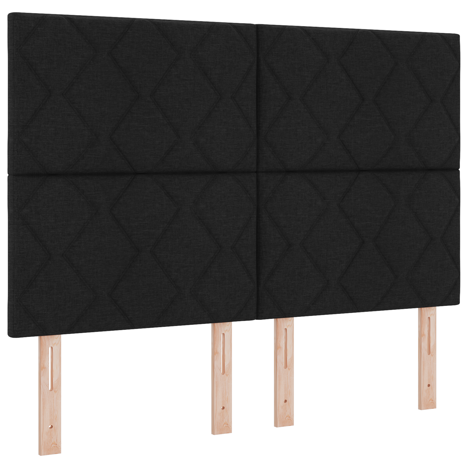 Thumbnail - vidaXL Kopfteil Diamantblockdesign in Schwarz, 140 cm, Stoff