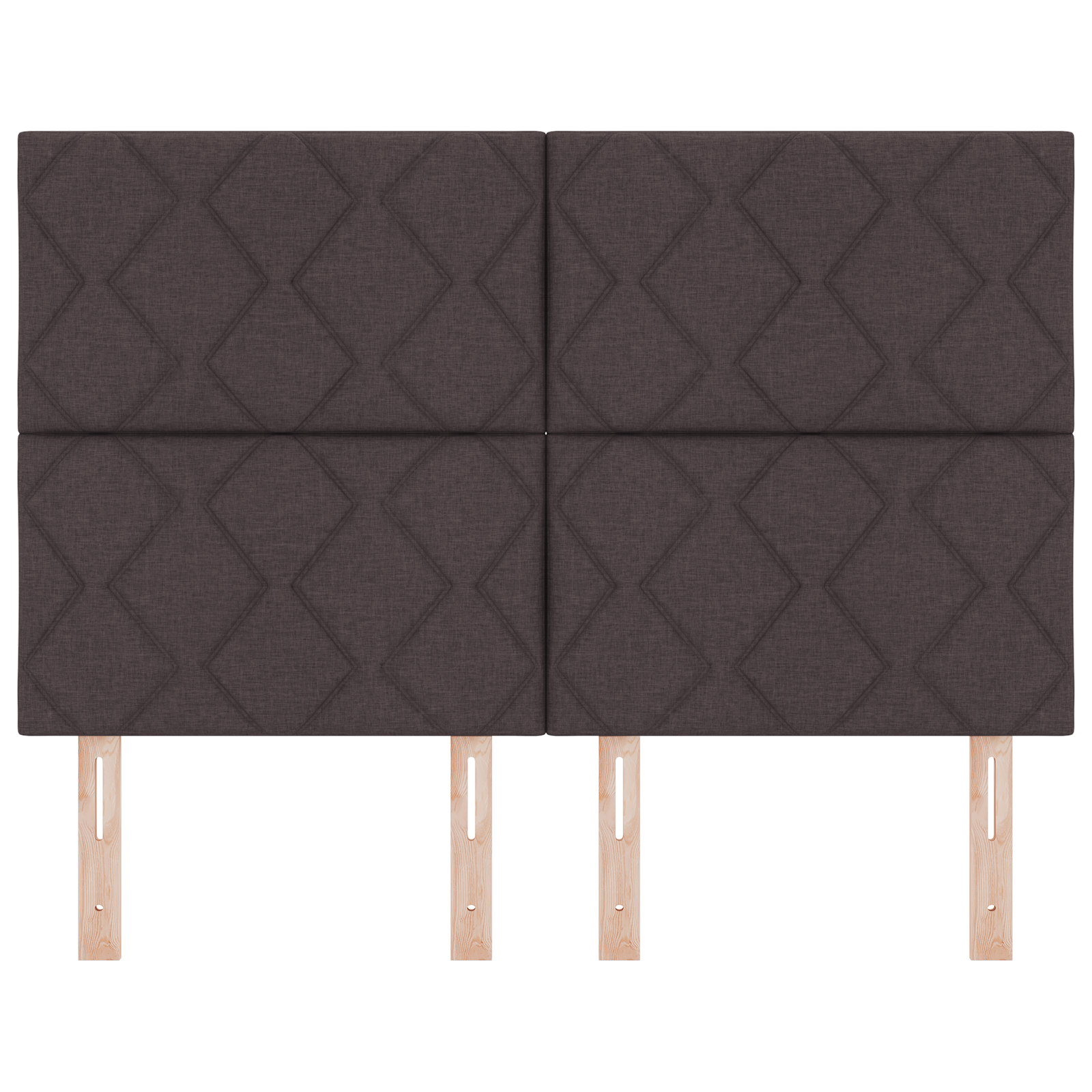 Headboard Diamond Blocks Design Dark Brown 140 cm Fabric - Image 4