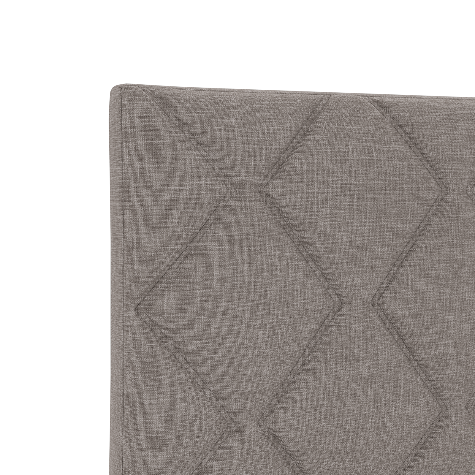 Headboard with Diamond Blocks Design in Taupe, 140 cm Fabric - Image 7