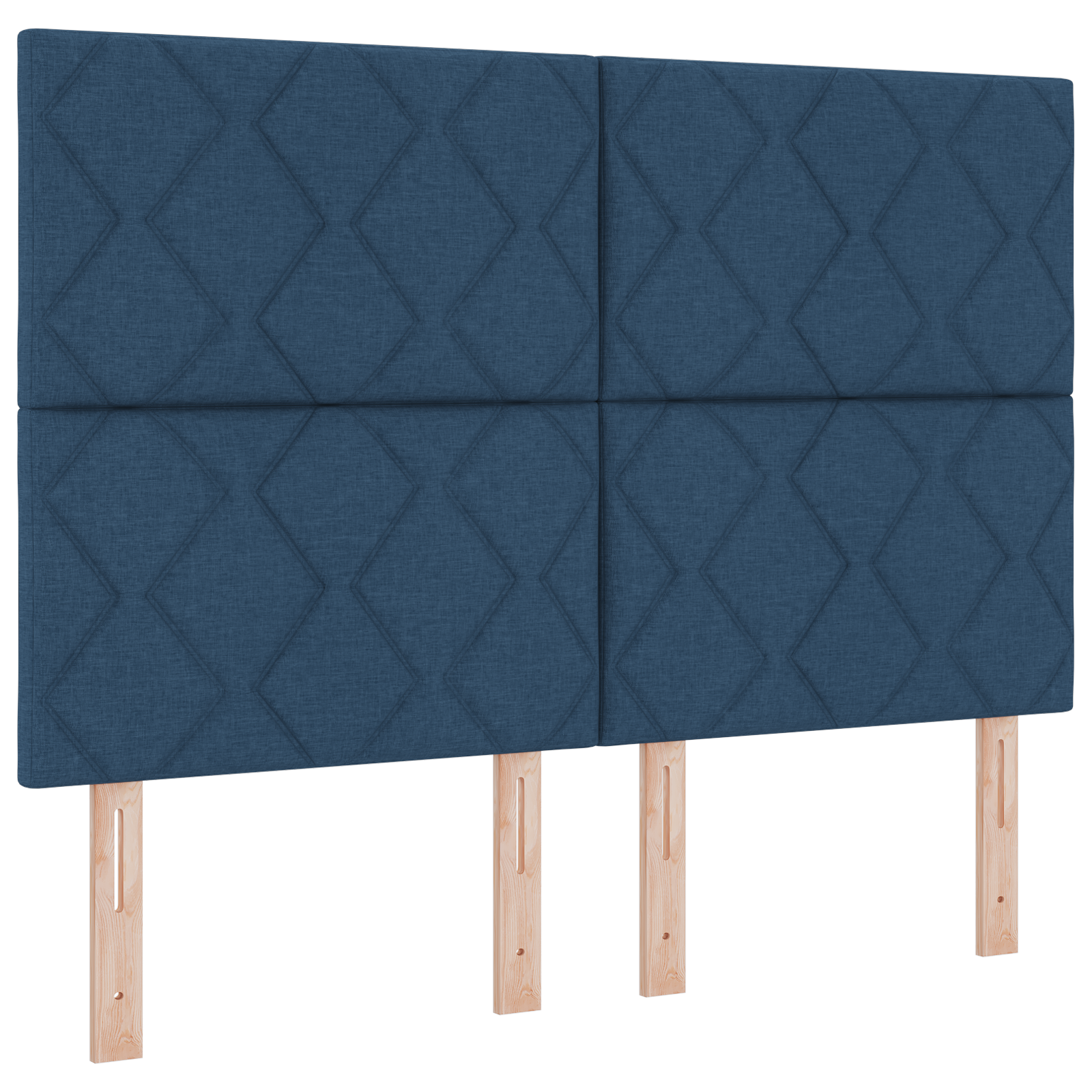 Thumbnail - vidaXL Kopfteil Blau mit Diamantblock-Design, 140 cm aus Stoff
