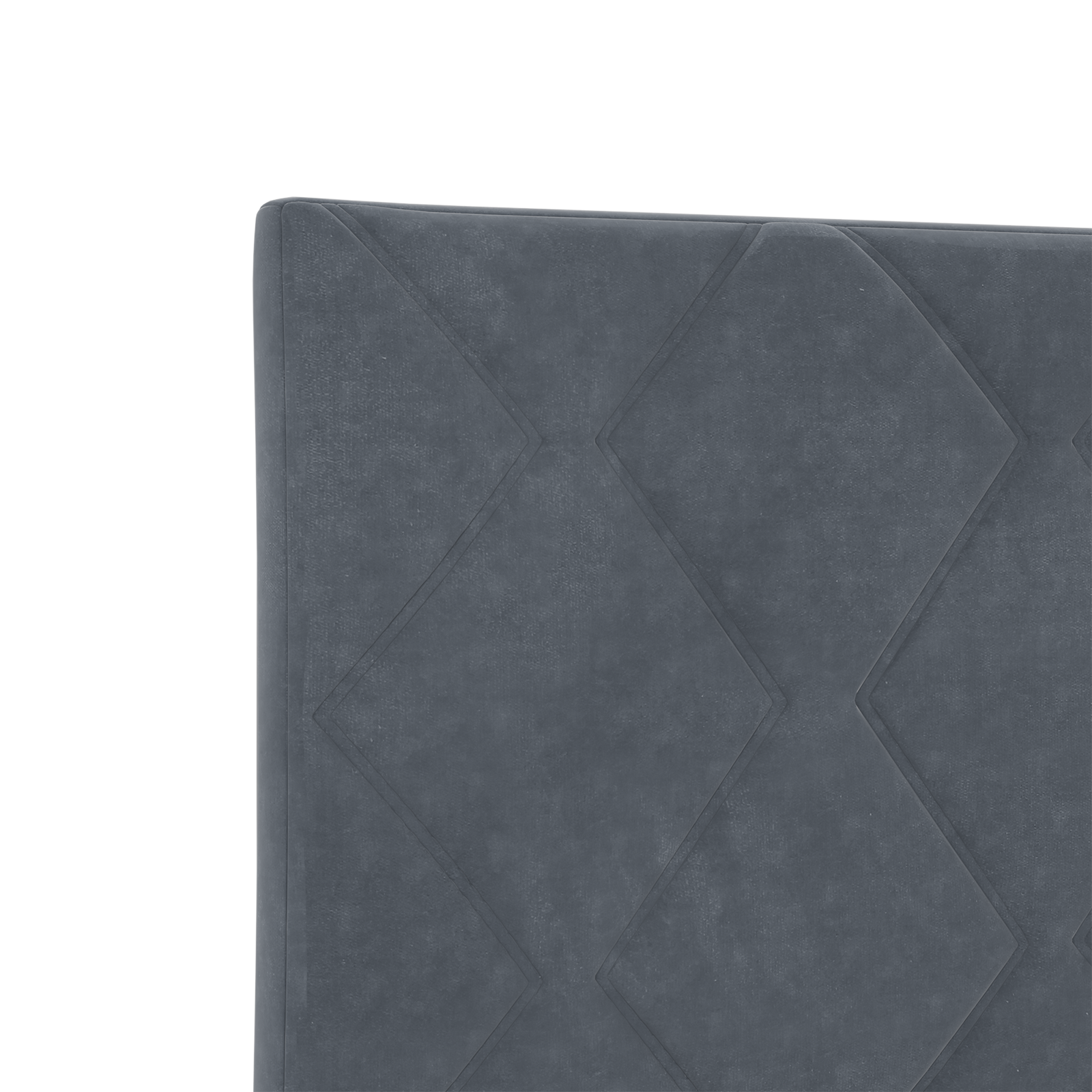 Headboard Diamond Blocks Design Dark Grey 140 cm Velvet - Image 7