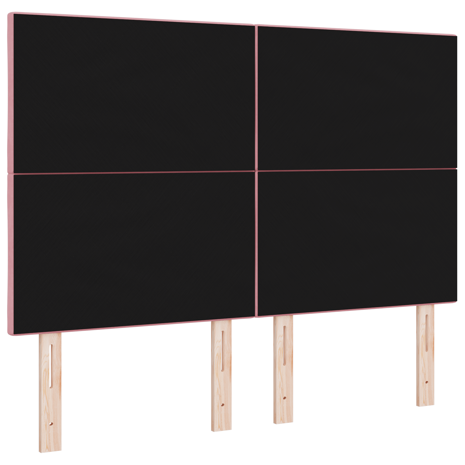 Pink Diamond Blocks Design Headboard 160 cm Velvet - Image 6