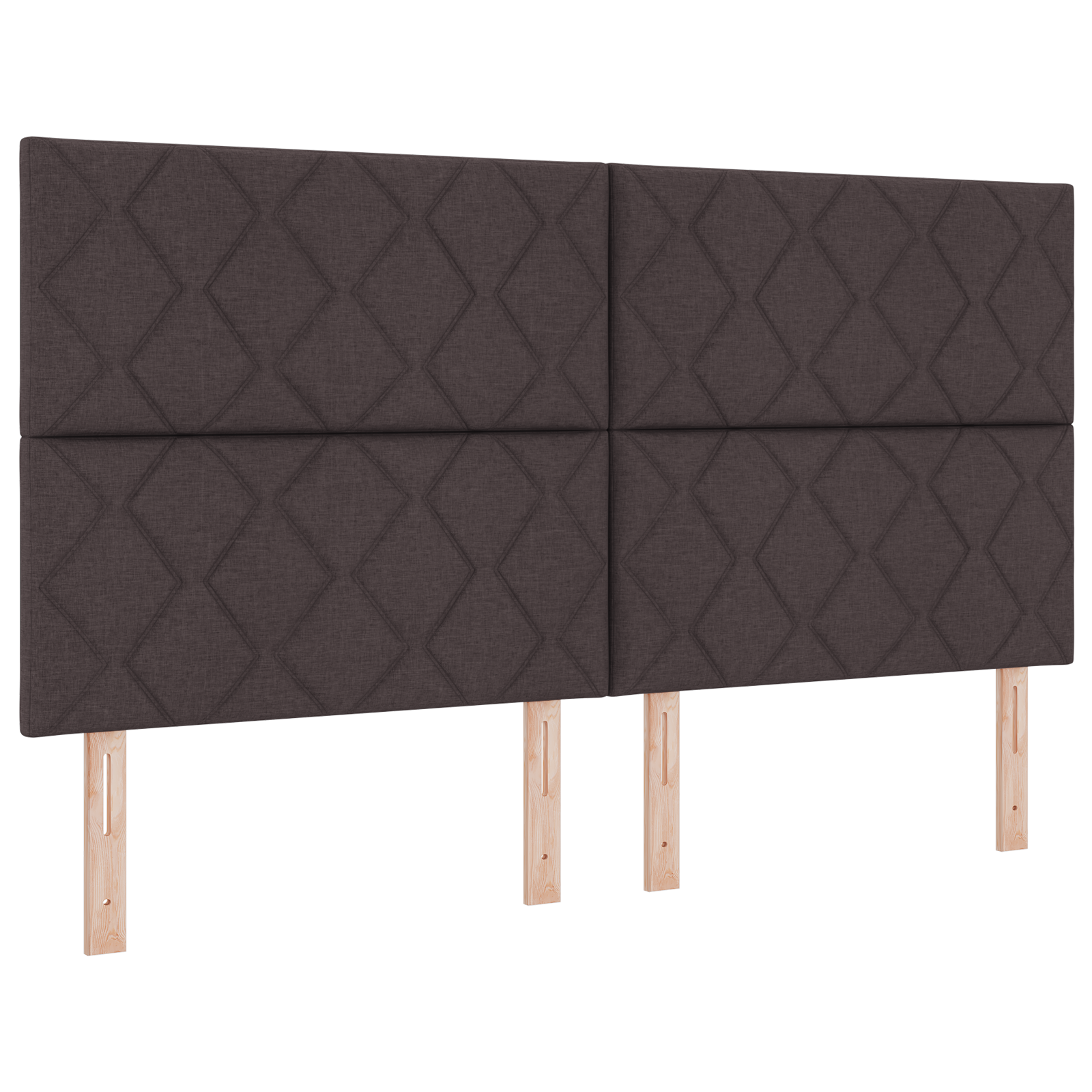 Headboard Diamond Blocks Design Dark Brown 180 cm Fabric - Image 2